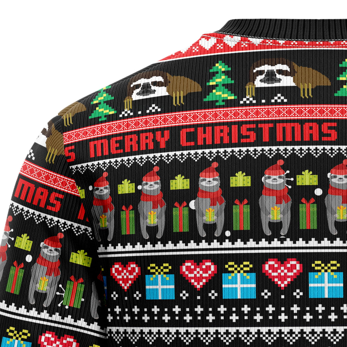 Sloth Xmas Ugly Christmas Sweater for Men and Women, Funny Holiday Party Outfit, Festive Christmas Gift