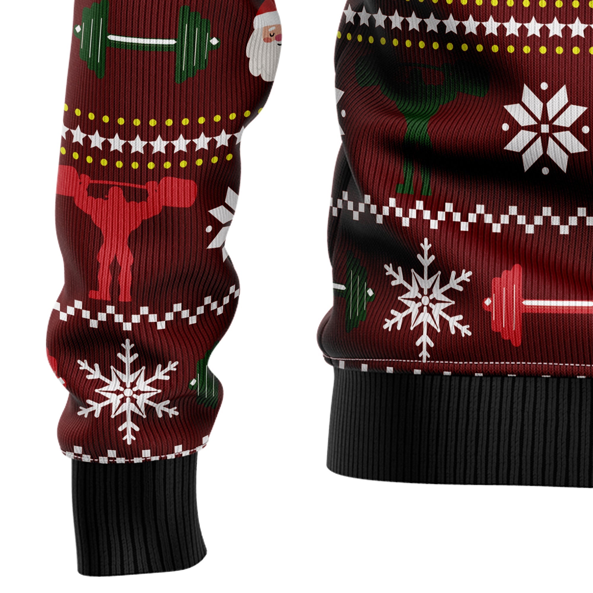 Santa Gym Ugly Christmas Sweater, Let It Swole Fitness Holiday Pullover, Christmas Gift for Gym Lovers and Weightlifters