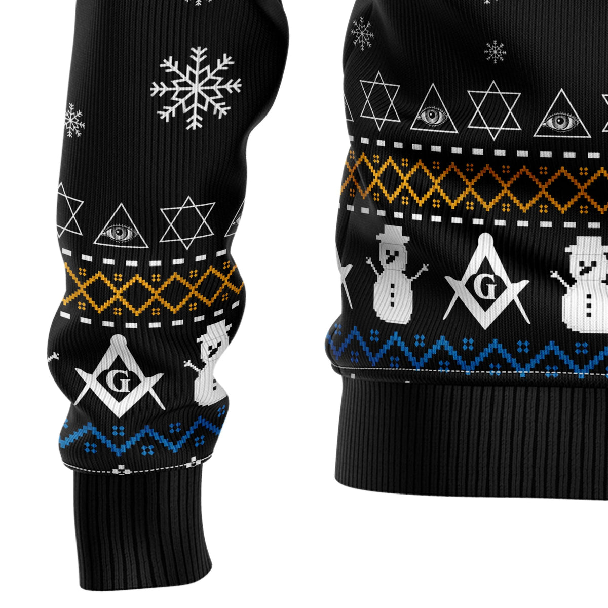 Freemason Christmas Sweater - Funny Ugly Christmas Sweater for Men and Women, Unisex Holiday Party Outfit