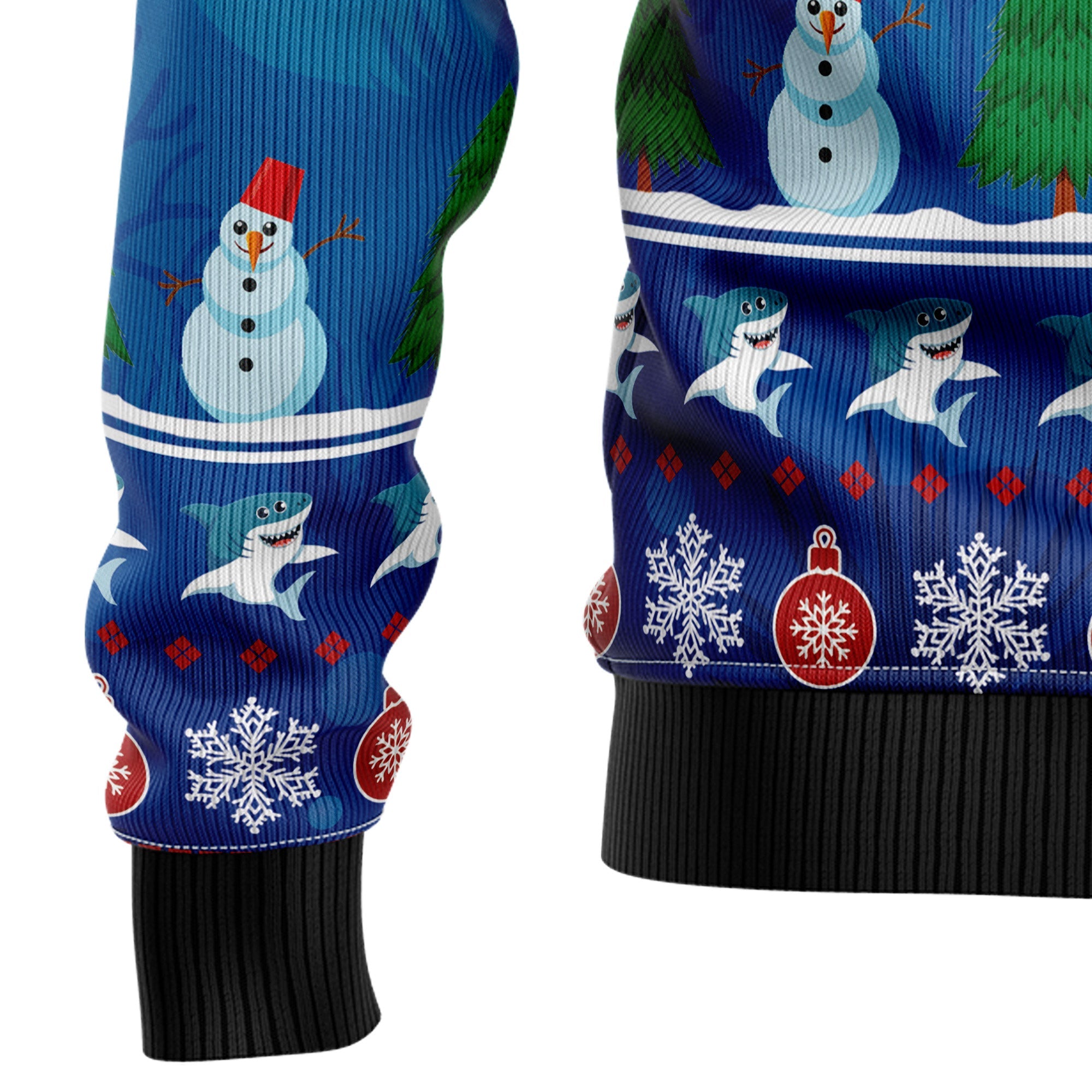 Shark Holly Jawly Christmas Ugly Christmas Sweater for Men and Women, Funny Holiday Party Outfit, Festive Christmas Gift