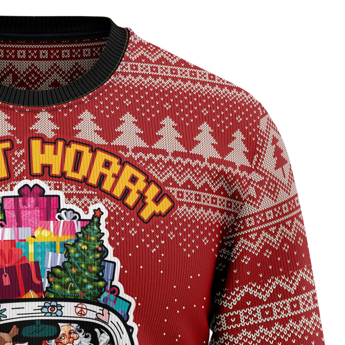 Hippie Car Ugly Christmas Sweater, Retro Holiday Pullover, Festive Christmas Party Outfit and Gift for Hippie Lovers