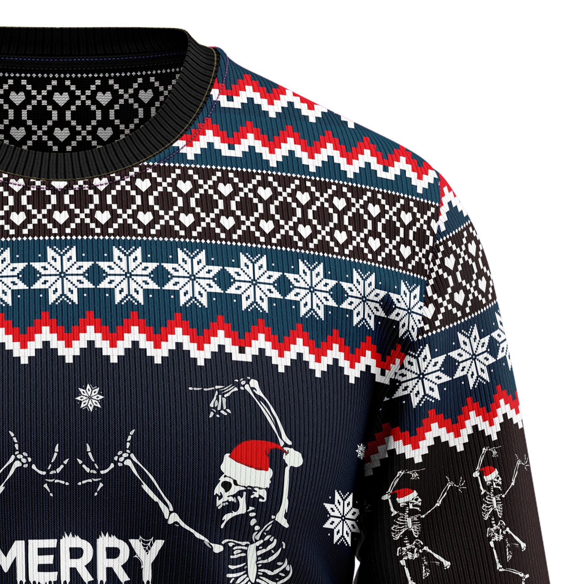 Skeleton Merry Creepmas, Christmas Ugly Christmas Sweater -  Funny Holiday Party Outfit for Men and Women, Xmas Gift 2026