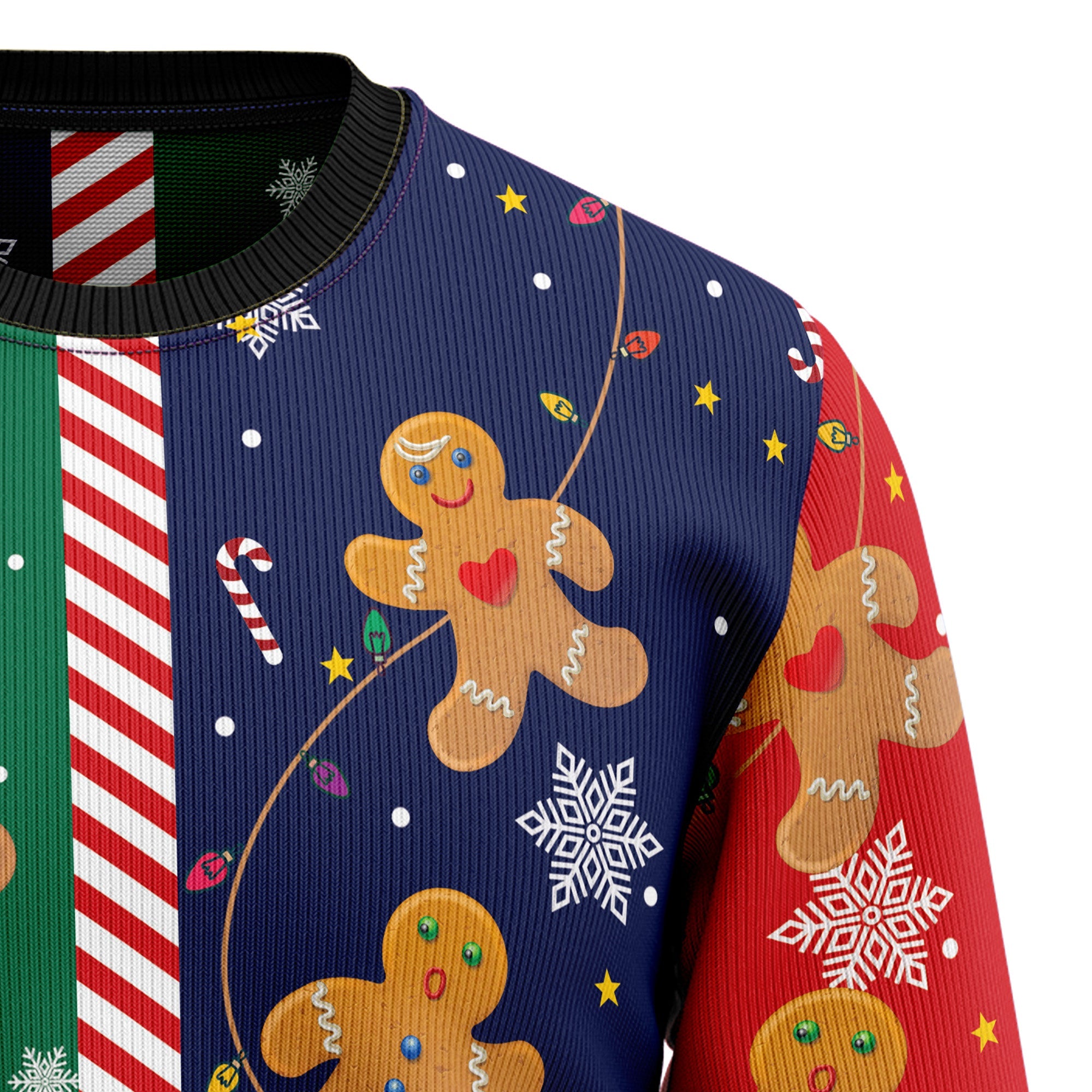 Gingerbread Christmas Cookie Ugly Christmas Sweater for Men Women, Funny Holiday Party Outfit, Festive Xmas Gift