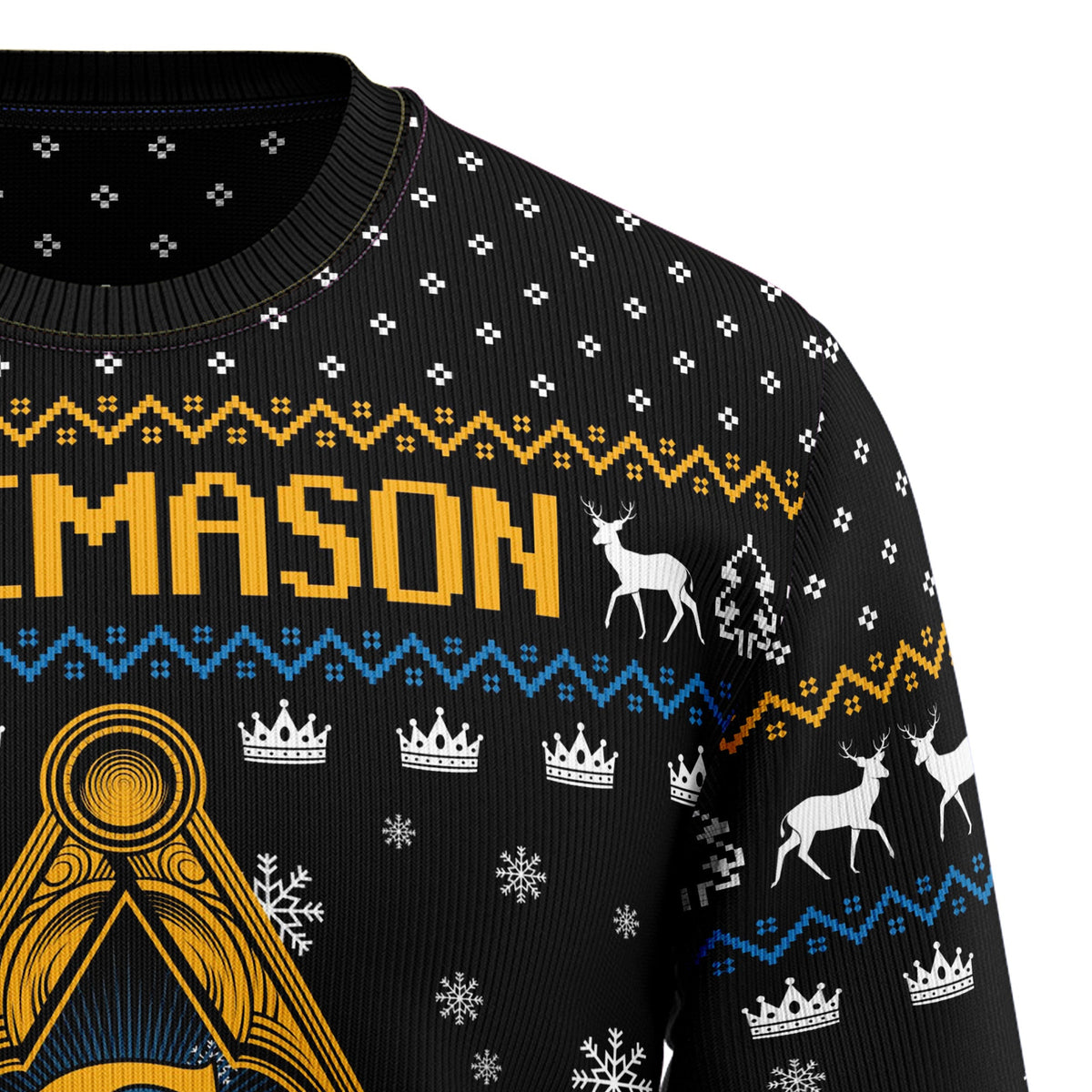 Freemason Christmas Sweater - Funny Ugly Christmas Sweater for Men and Women, Unisex Holiday Party Outfit