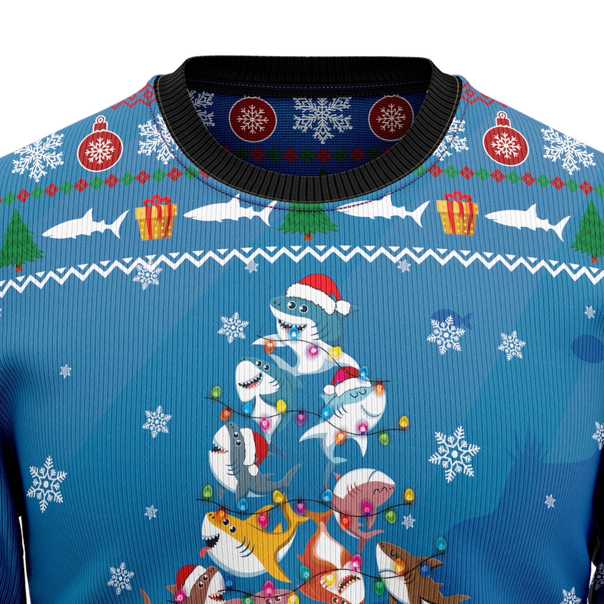 Shark Holly Jawly Christmas Ugly Christmas Sweater for Men and Women, Funny Holiday Party Outfit, Festive Christmas Gift