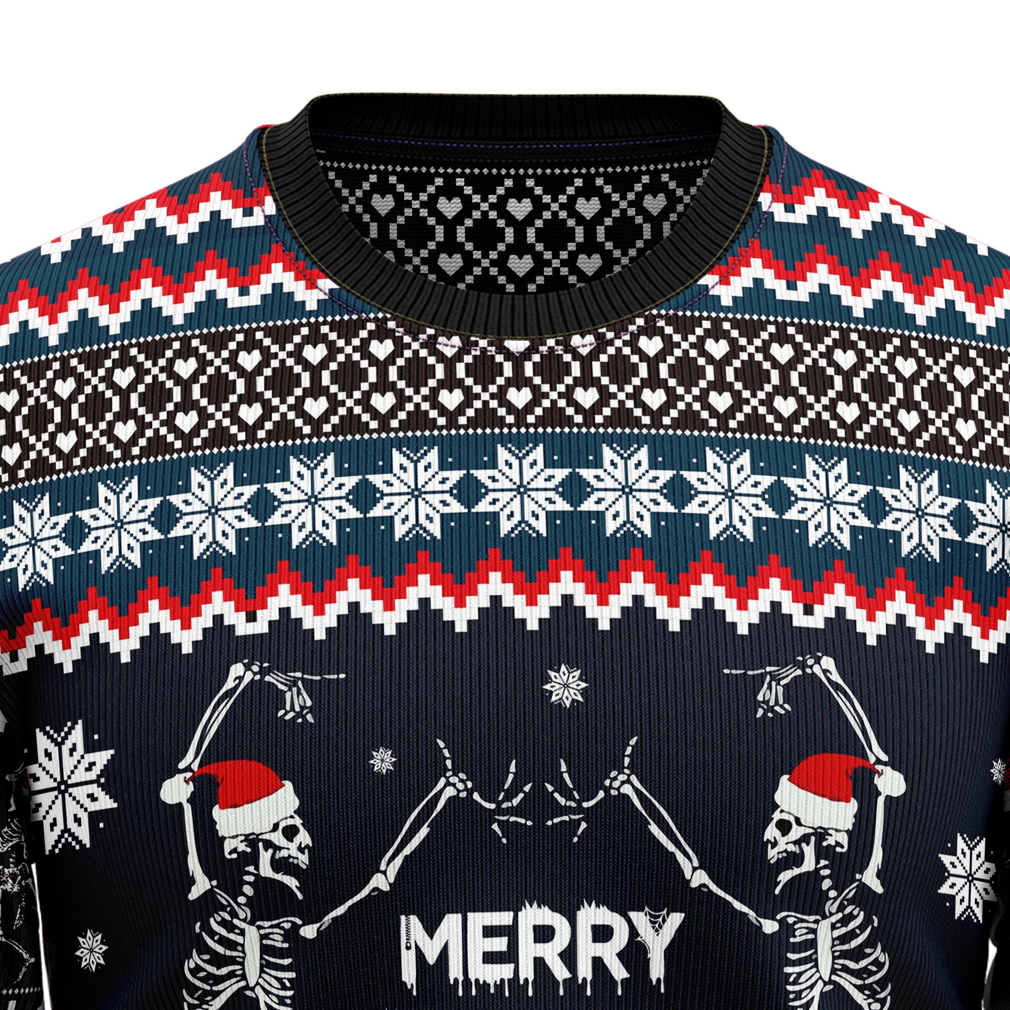Skeleton Merry Creepmas, Christmas Ugly Christmas Sweater -  Funny Holiday Party Outfit for Men and Women, Xmas Gift 2026