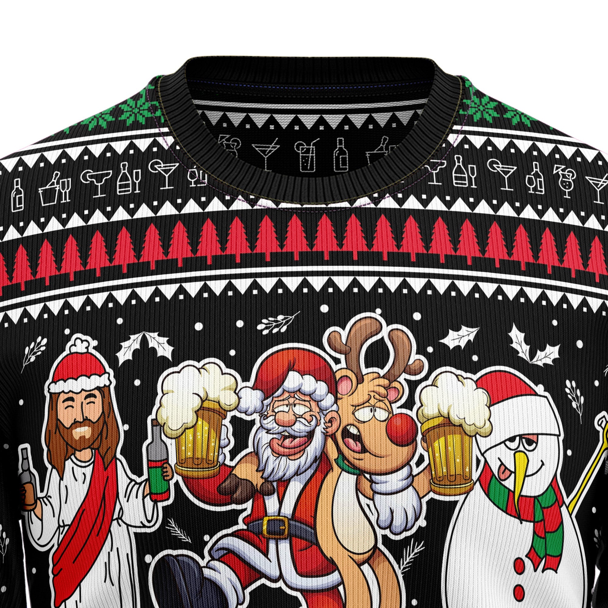 Santa Claus Jesus Friend Ugly Christmas Sweater for Men and Women, Funny Holiday Party Outfit, Festive Christmas Gift