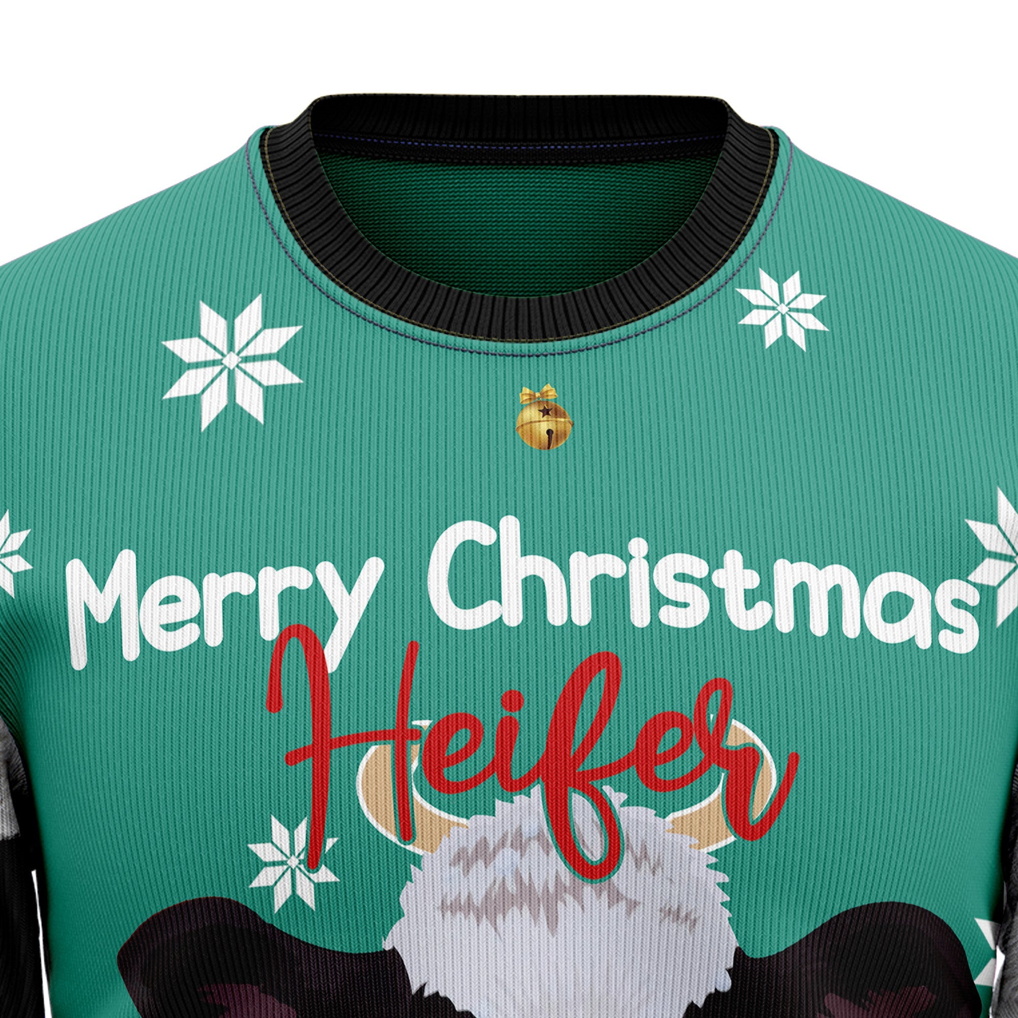 Cow Merry Christmas Heifer Ugly Christmas Sweater for Men and Women, Funny Holiday Party Outfit, Festive Christmas Gift
