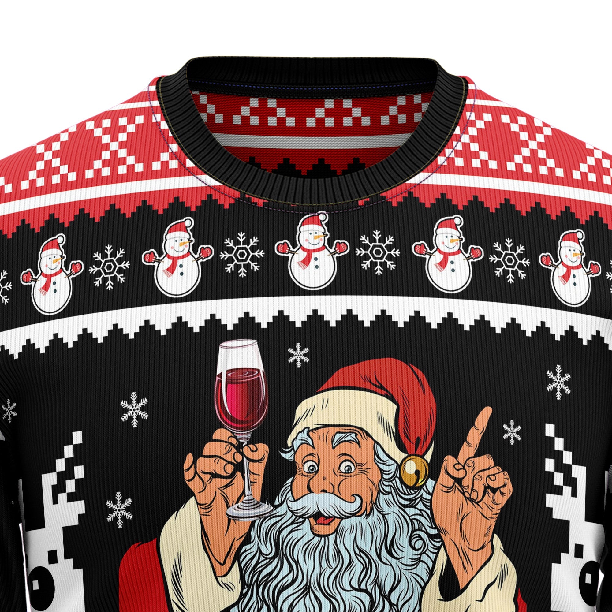 Red Wine Ugly Christmas Sweater, Wine Lover Holiday Pullover, Funny Christmas Party Outfit and Gift for Wine Friends