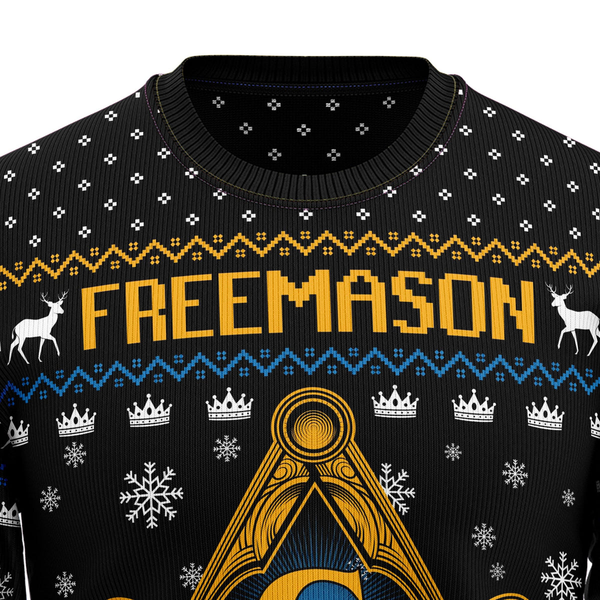 Freemason Christmas Sweater - Funny Ugly Christmas Sweater for Men and Women, Unisex Holiday Party Outfit