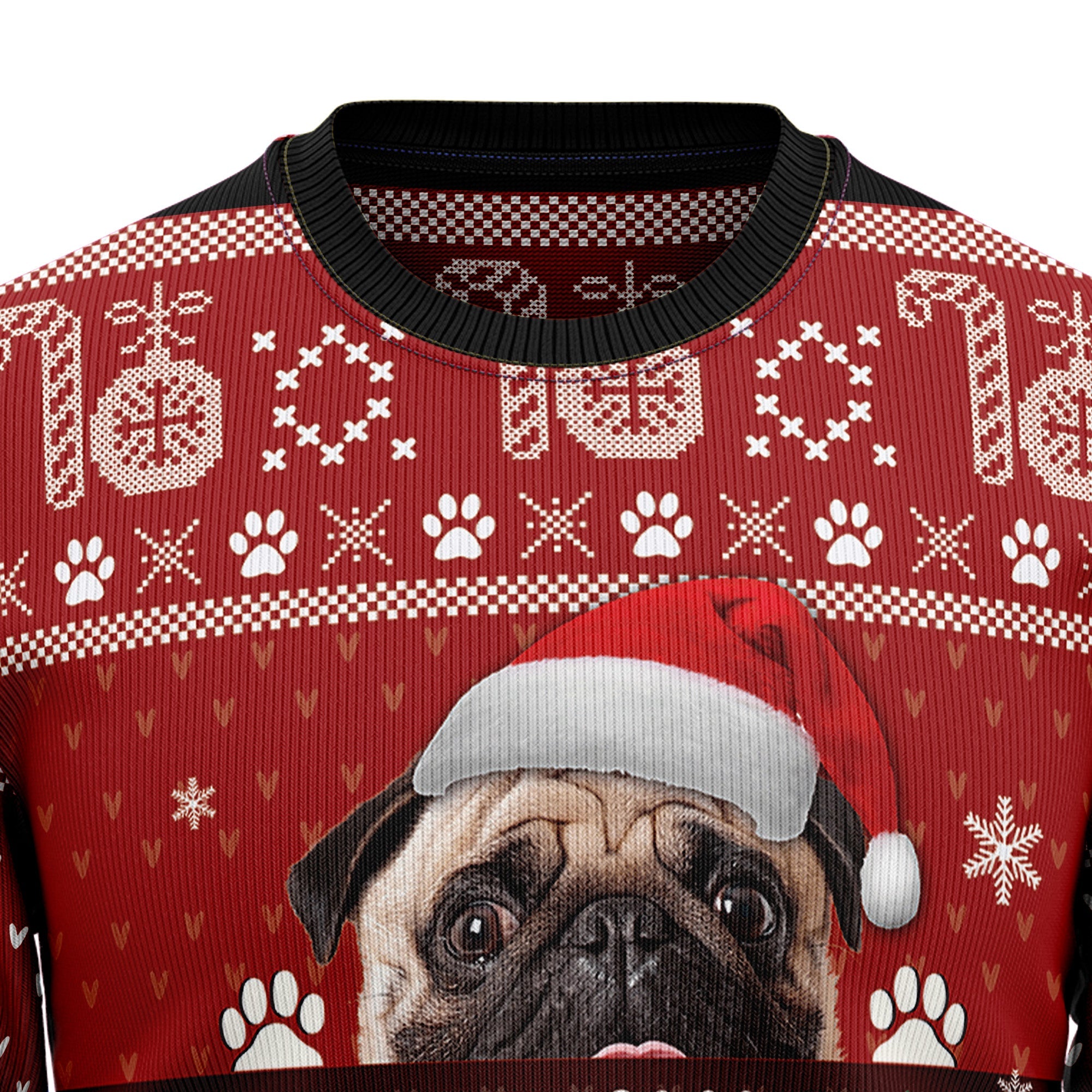 Pug Will Be Watching You Ugly Christmas Sweater for Men and Women, Funny Holiday Party Outfit, Festive Christmas Gift