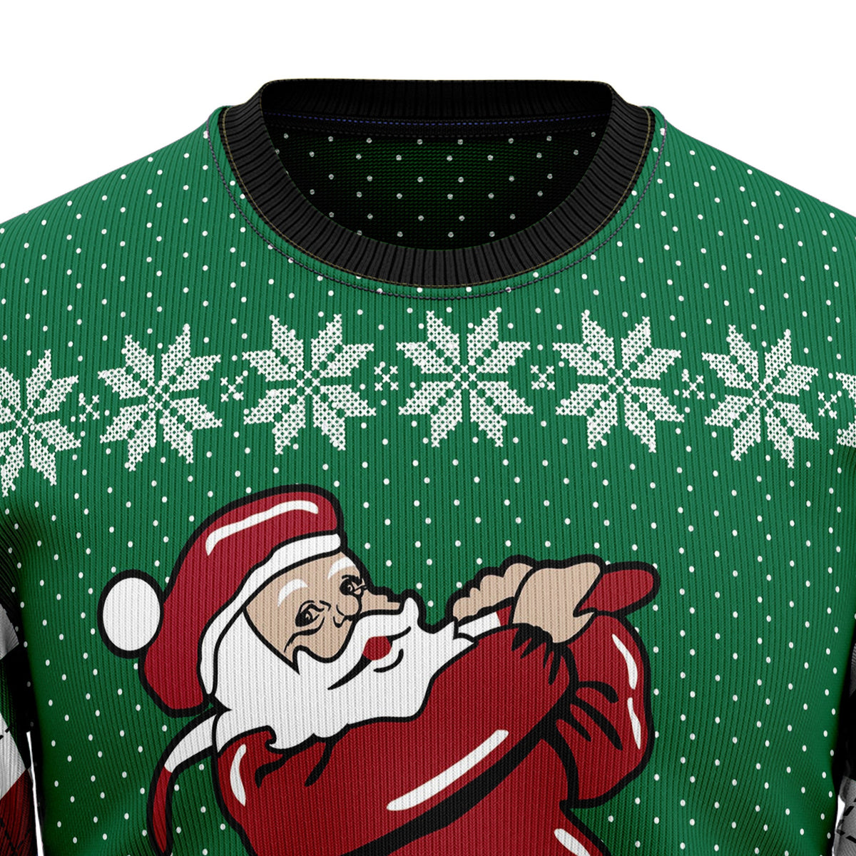 Golfer Santa Ugly Christmas Sweater, Funny Golf Christmas Sweater for Men, Holiday Party Outfit and Christmas Gift for Golf Lovers