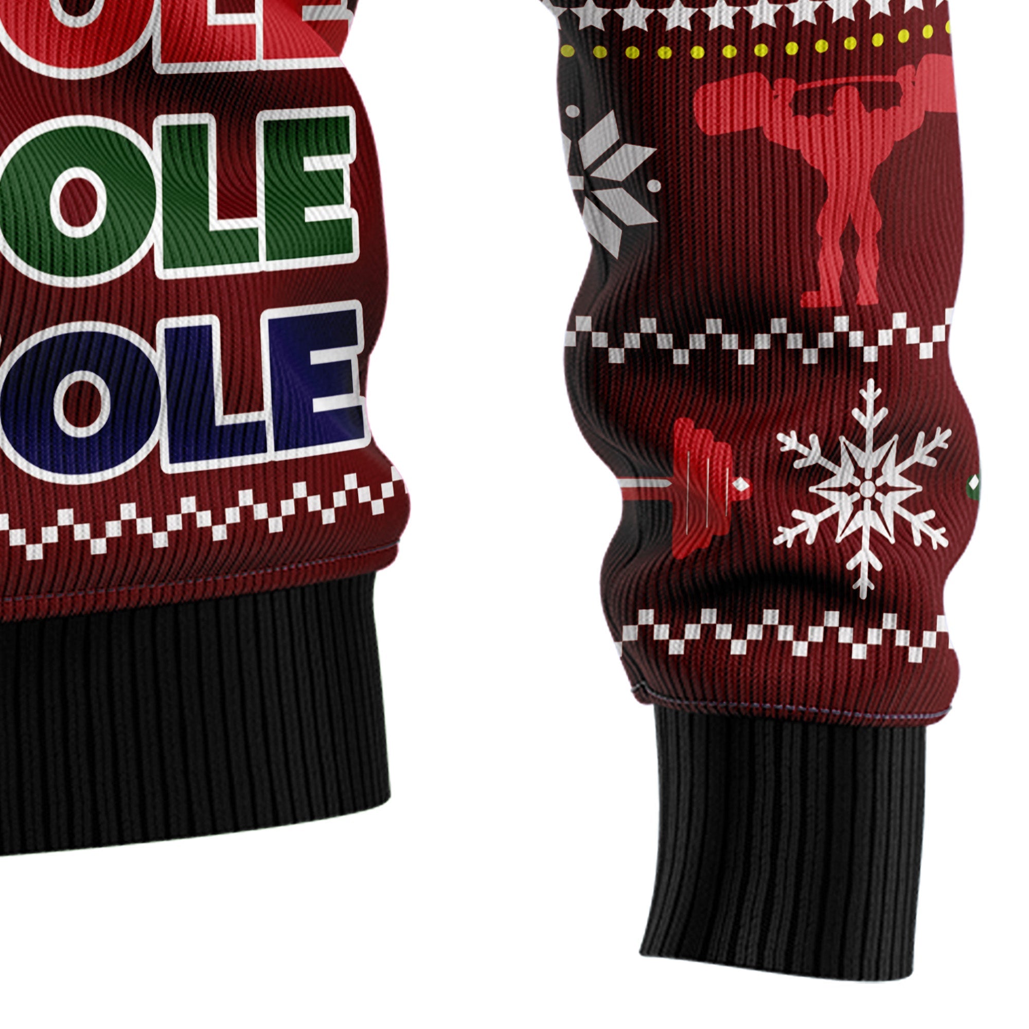 Santa Gym Ugly Christmas Sweater, Let It Swole Fitness Holiday Pullover, Christmas Gift for Gym Lovers and Weightlifters