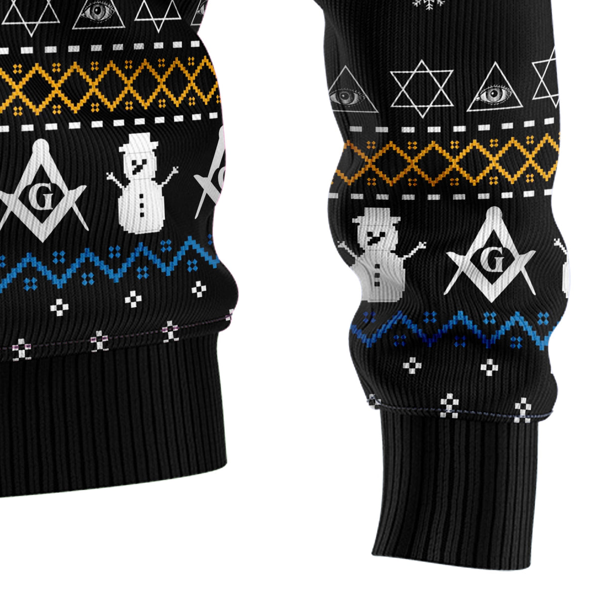 Freemason Christmas Sweater - Funny Ugly Christmas Sweater for Men and Women, Unisex Holiday Party Outfit