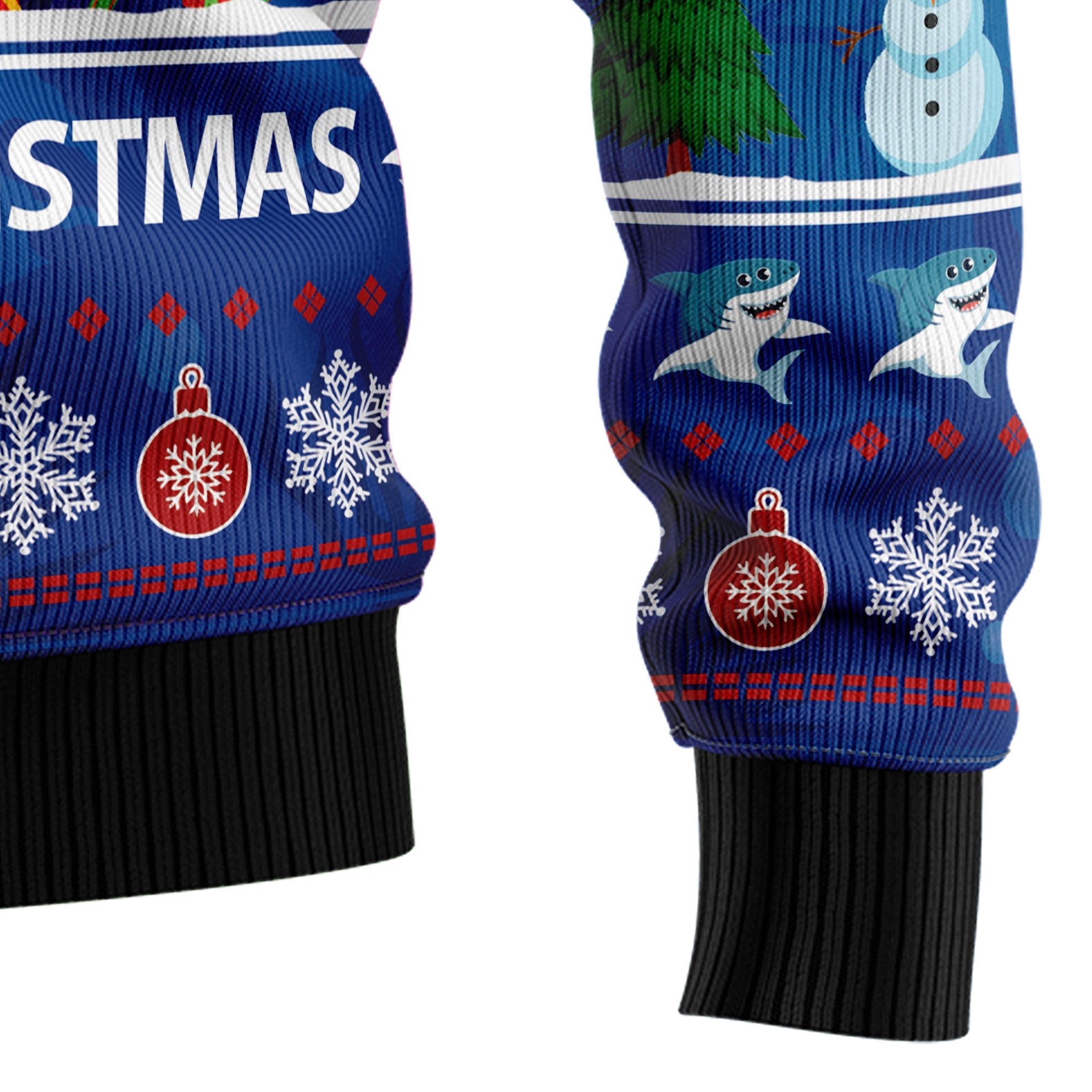 Shark Holly Jawly Christmas Ugly Christmas Sweater for Men and Women, Funny Holiday Party Outfit, Festive Christmas Gift
