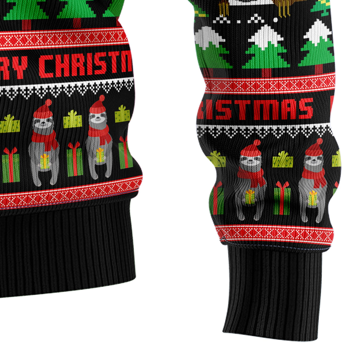 Sloth Xmas Ugly Christmas Sweater for Men and Women, Funny Holiday Party Outfit, Festive Christmas Gift