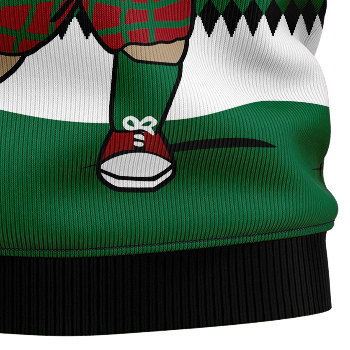 Golfer Santa Ugly Christmas Sweater, Funny Golf Christmas Sweater for Men, Holiday Party Outfit and Christmas Gift for Golf Lovers