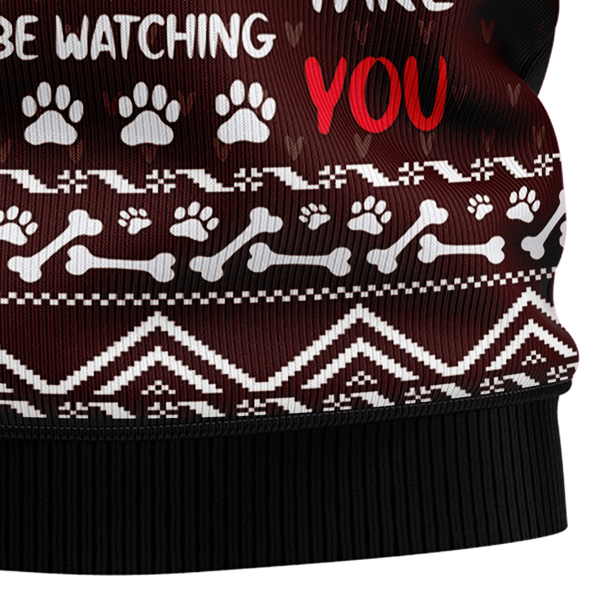 Pug Will Be Watching You Ugly Christmas Sweater for Men and Women, Funny Holiday Party Outfit, Festive Christmas Gift