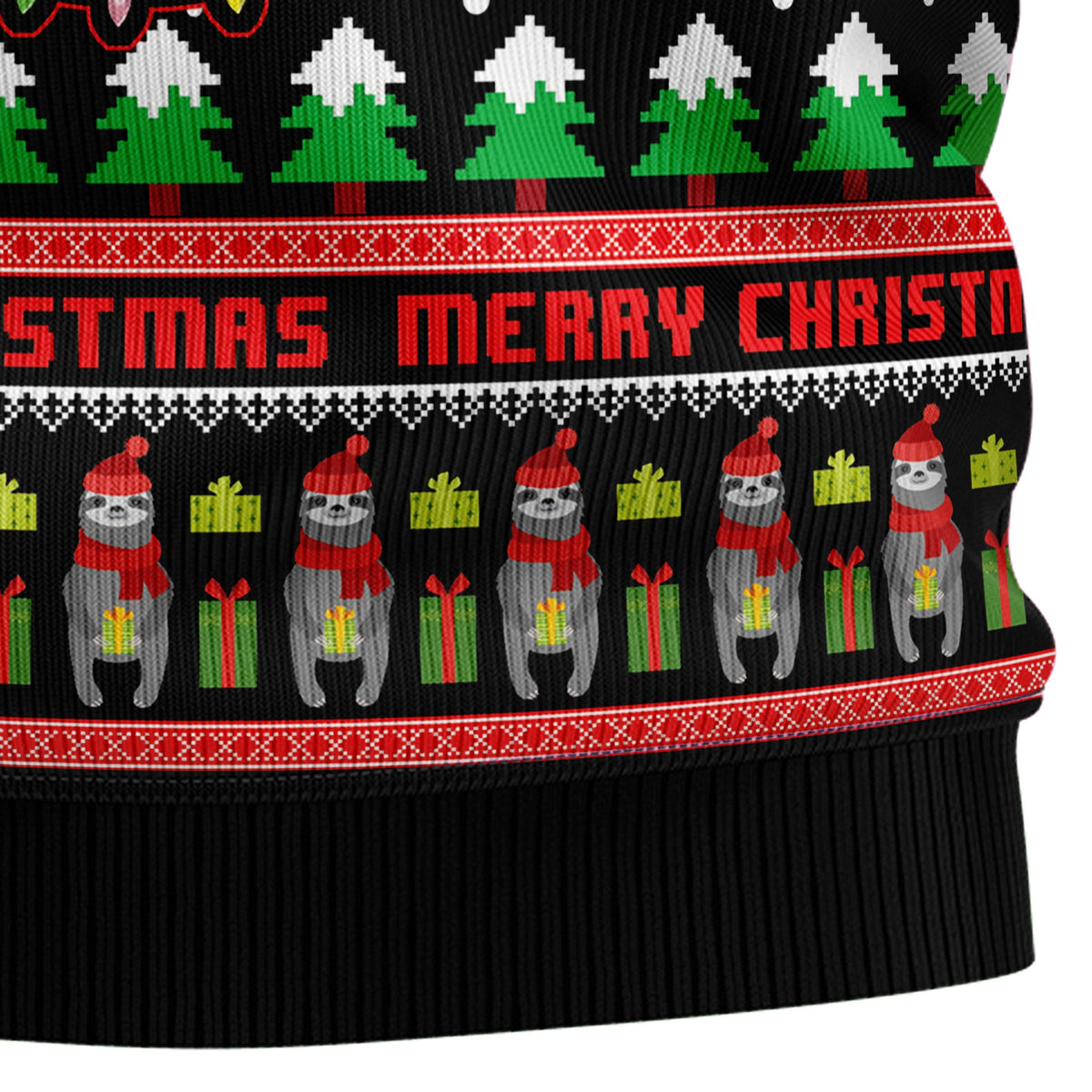 Sloth Xmas Ugly Christmas Sweater for Men and Women, Funny Holiday Party Outfit, Festive Christmas Gift