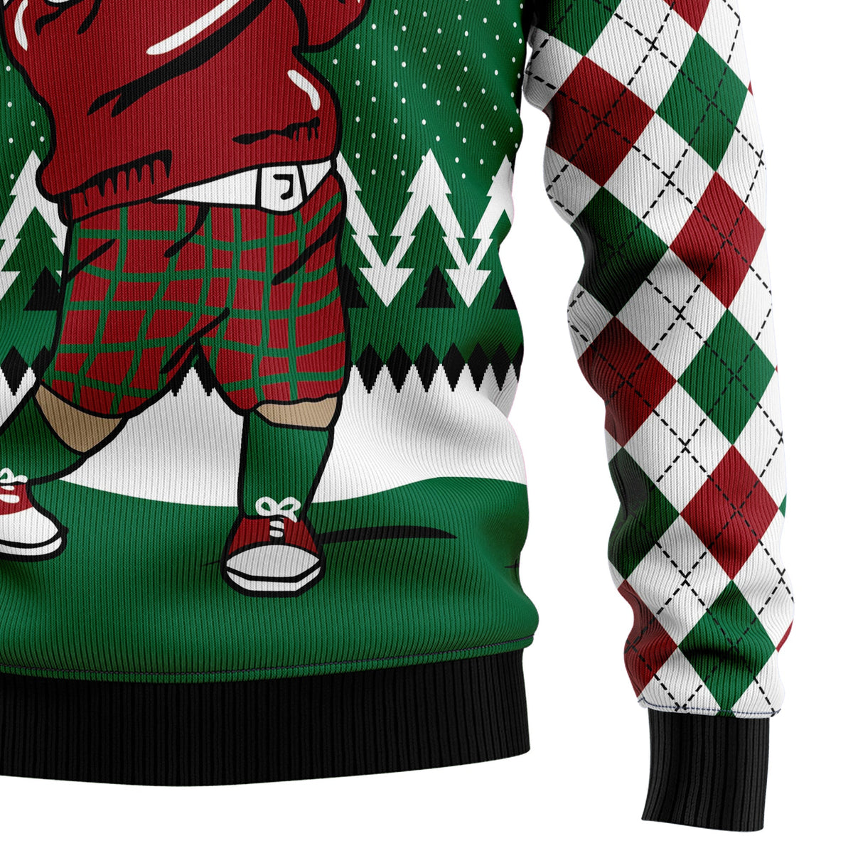 Golfer Santa Ugly Christmas Sweater, Funny Golf Christmas Sweater for Men, Holiday Party Outfit and Christmas Gift for Golf Lovers