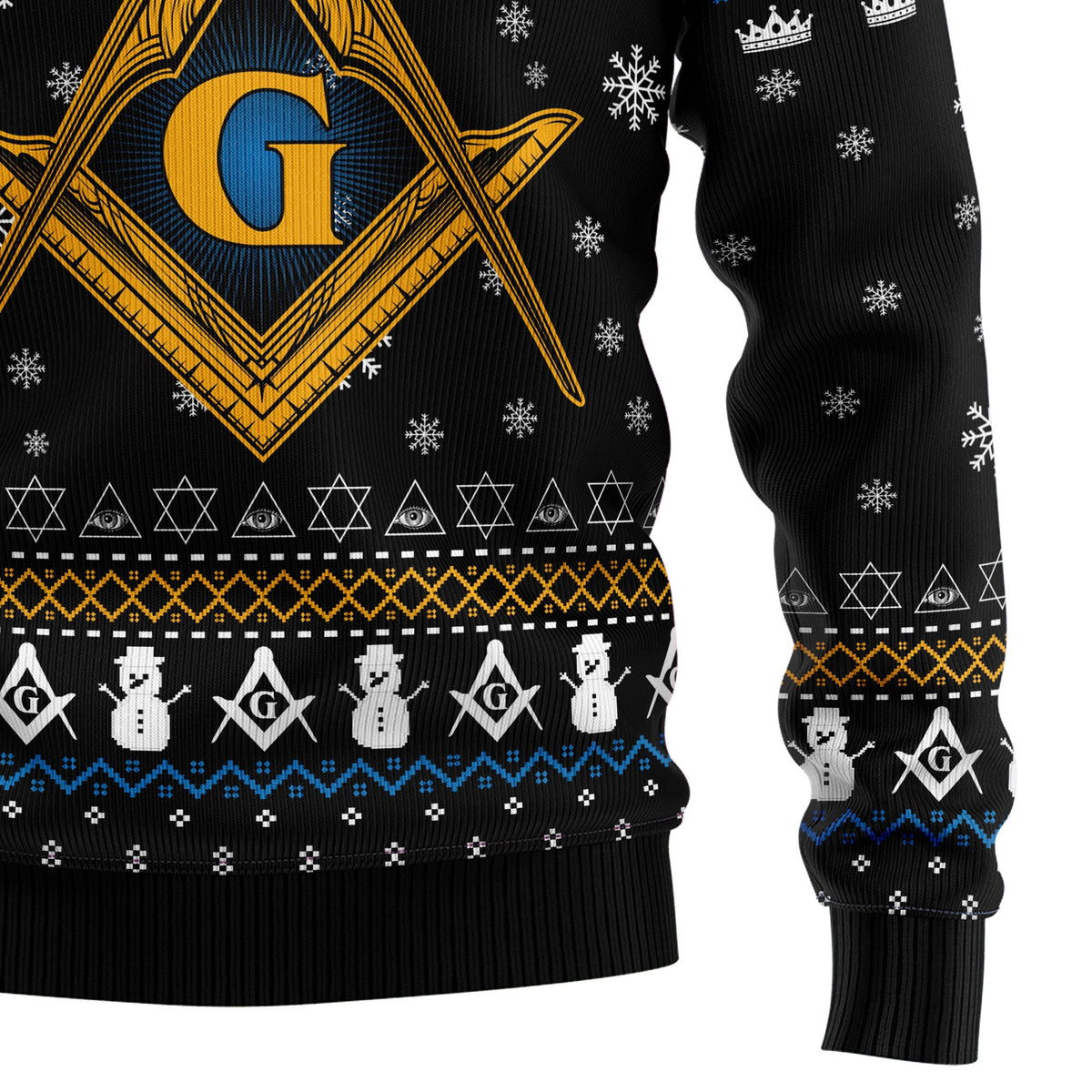 Freemason Christmas Sweater - Funny Ugly Christmas Sweater for Men and Women, Unisex Holiday Party Outfit