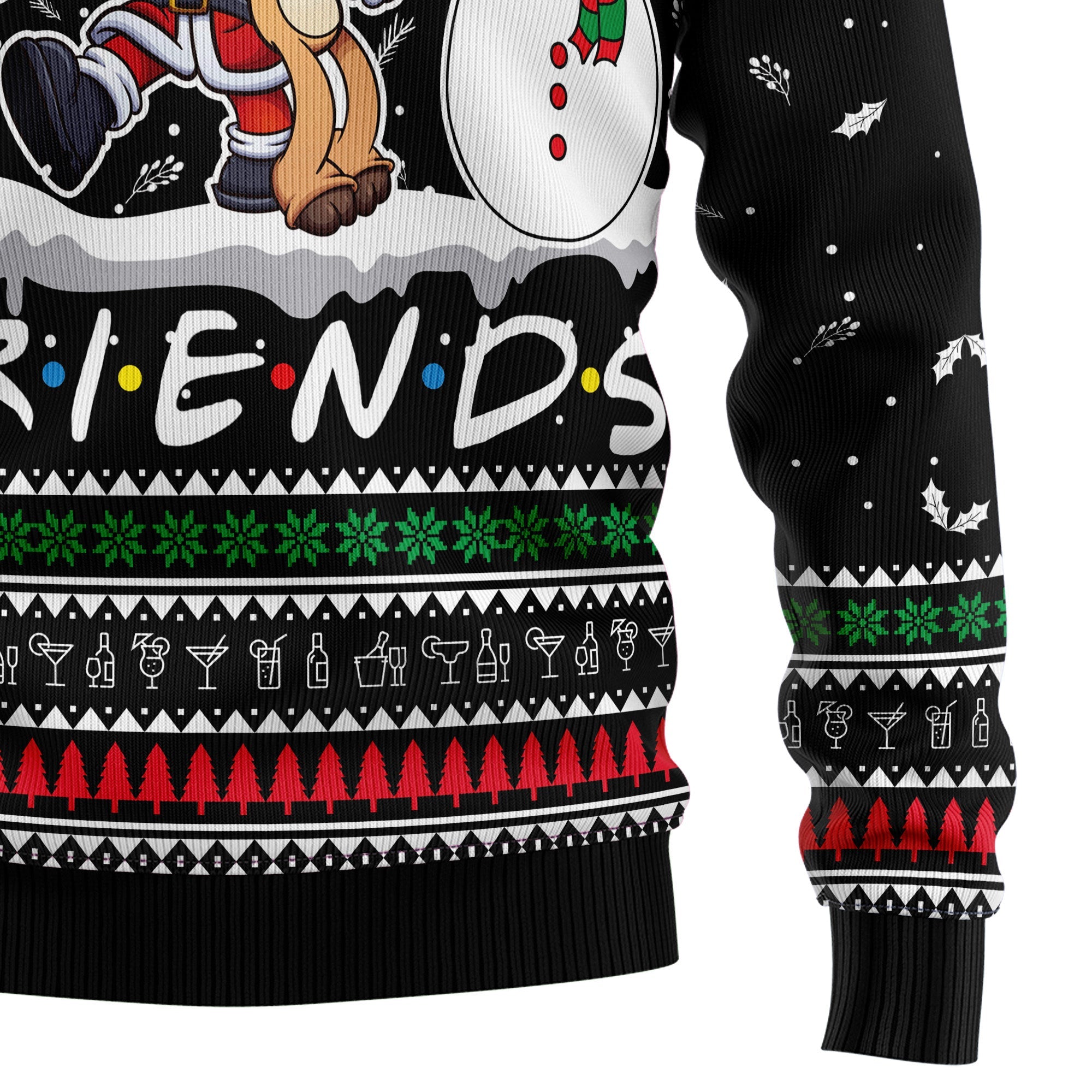 Santa Claus Jesus Friend Ugly Christmas Sweater for Men and Women, Funny Holiday Party Outfit, Festive Christmas Gift