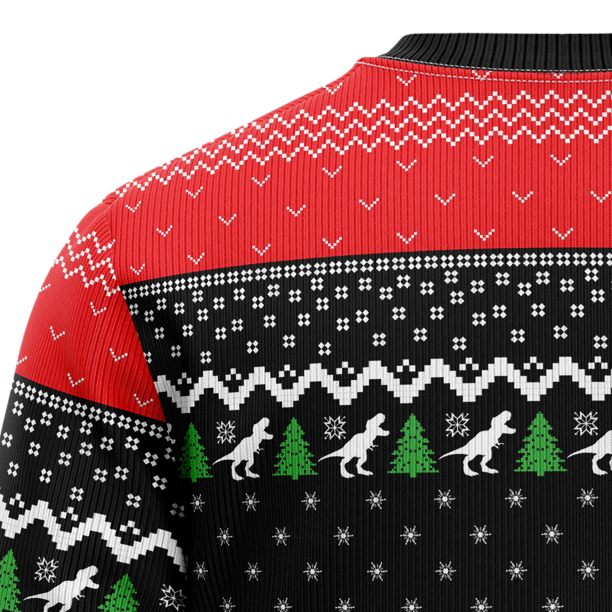 T-Rex Santa Claws Christmas Sweater - Funny Ugly Christmas Sweater for Men and Women, Unisex Holiday Party Outfit