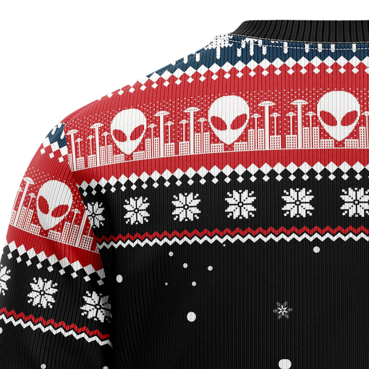 Alien Christmas Sweater - Funny Ugly Christmas Sweater for Men and Women, Unisex Holiday Party Outfit