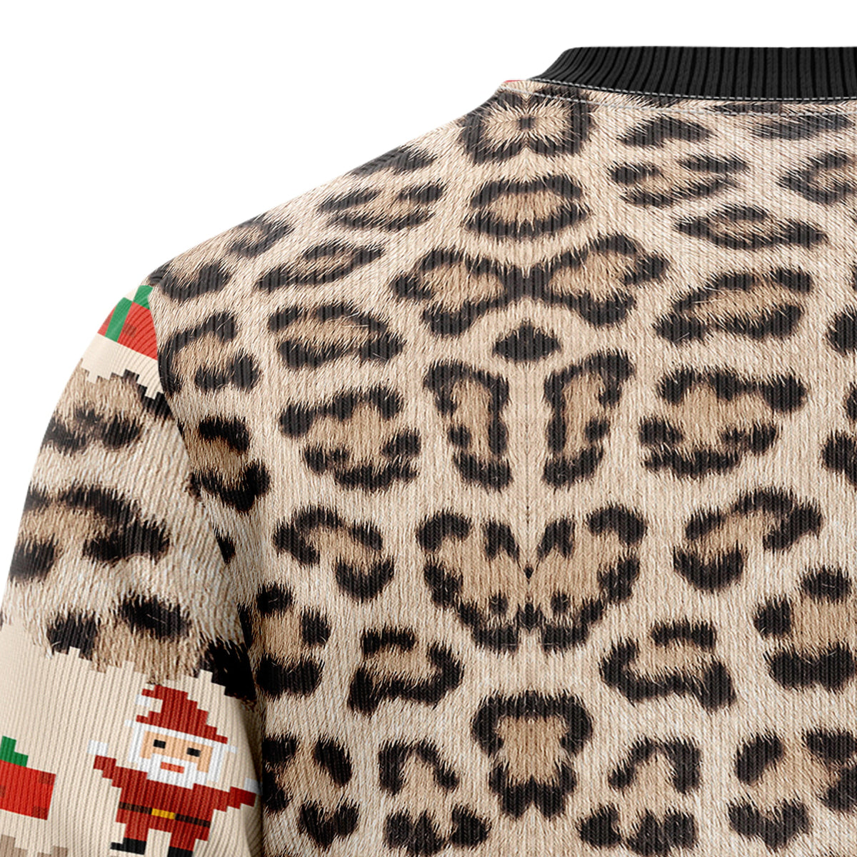 Leopard Cute Face Ugly Christmas Sweater for Men and Women, Funny Holiday Party Outfit, Festive Christmas Gift