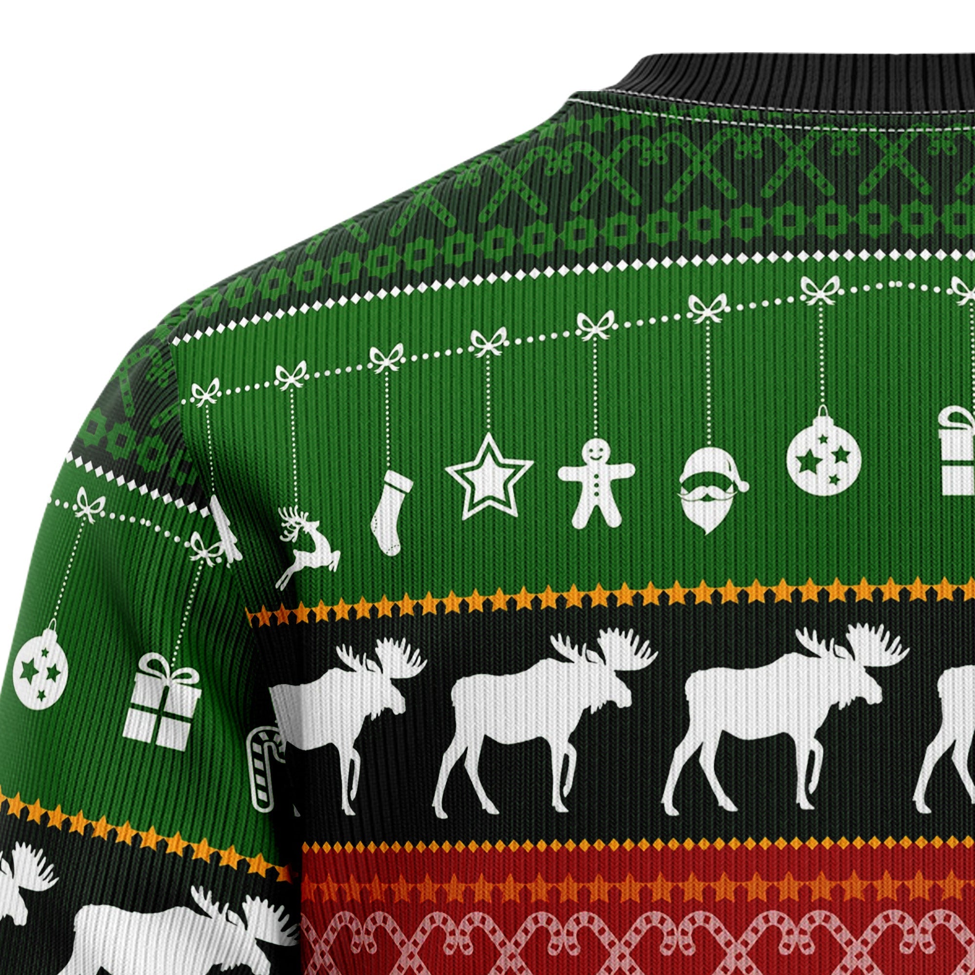 Merry ChristMoose Ugly Christmas Sweater for Men and Women, Funny Holiday Party Outfit, Festive Christmas Gift