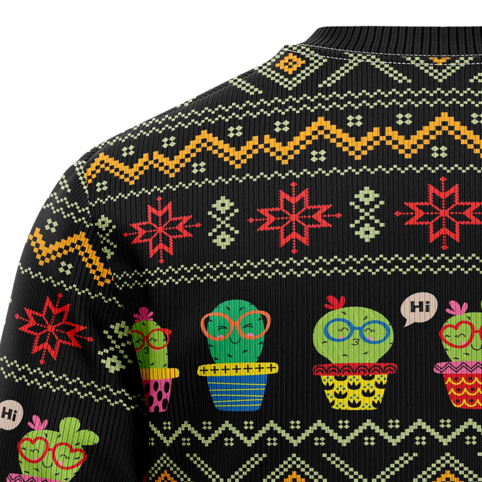 Cactus Xmas Ugly Christmas Sweater for Men and Women, Funny Holiday Party Outfit, Festive Christmas Gift