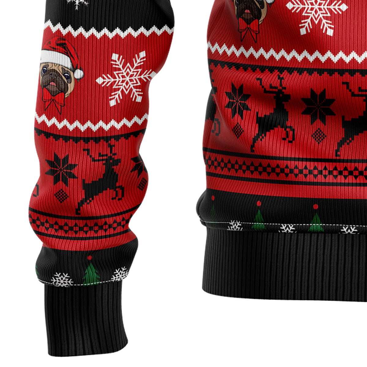 Pug Christmas Tree Ugly Christmas Sweater for Men and Women, Funny Holiday Party Outfit, Festive Christmas Gift