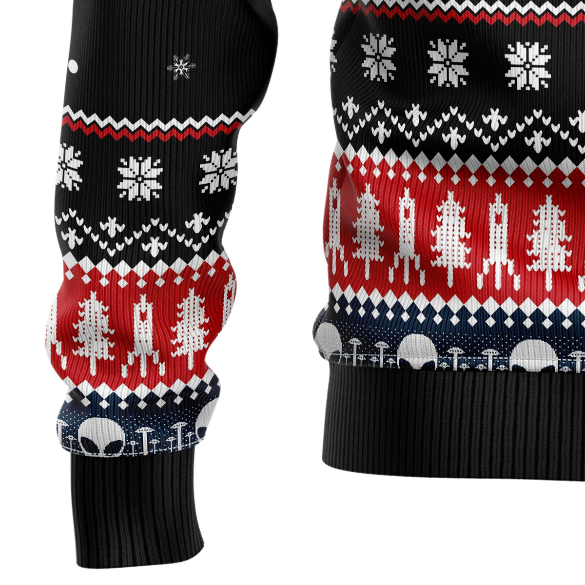 Alien Christmas Sweater - Funny Ugly Christmas Sweater for Men and Women, Unisex Holiday Party Outfit