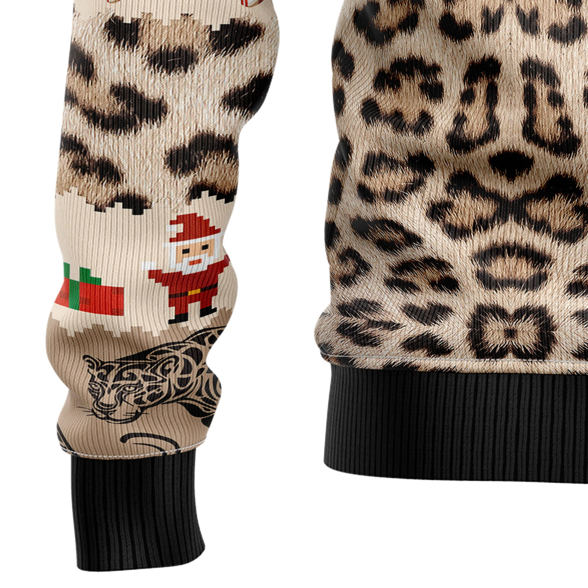 Leopard Cute Face Ugly Christmas Sweater for Men and Women, Funny Holiday Party Outfit, Festive Christmas Gift