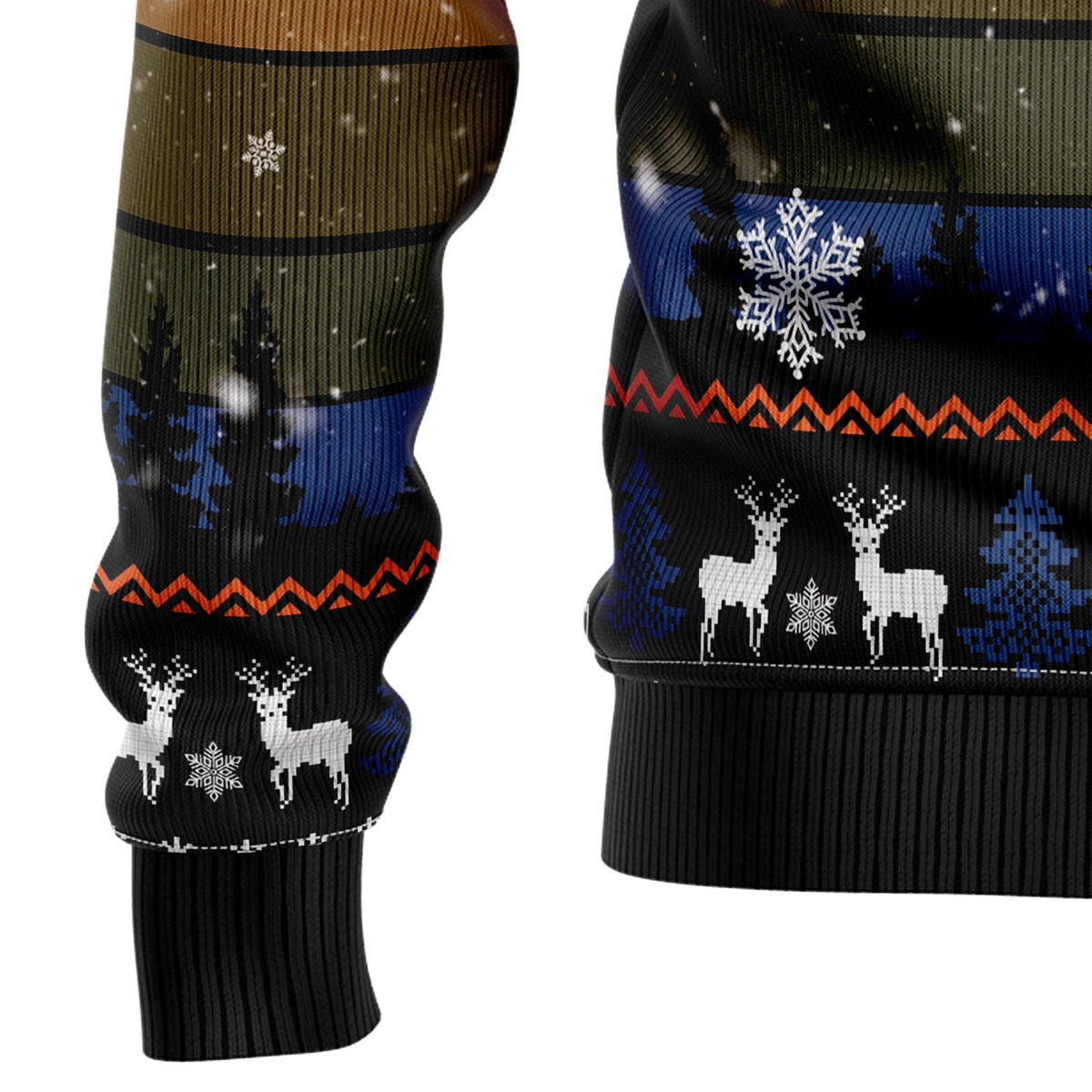 Vintage Background Awesome Deer Ugly Christmas Sweater for Men Women, Funny Holiday Party Outfit, Festive Xmas Gift