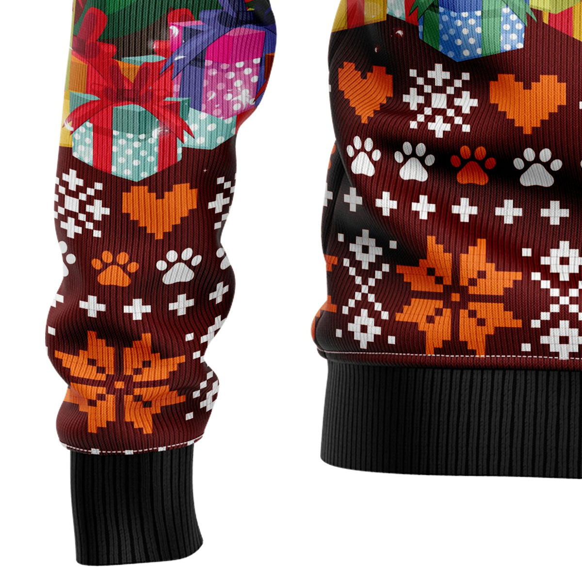 Basset Hound Ugly Christmas Sweater, Dog and Pine Tree Holiday Pullover, Festive Christmas Gift for Basset Hound Lovers