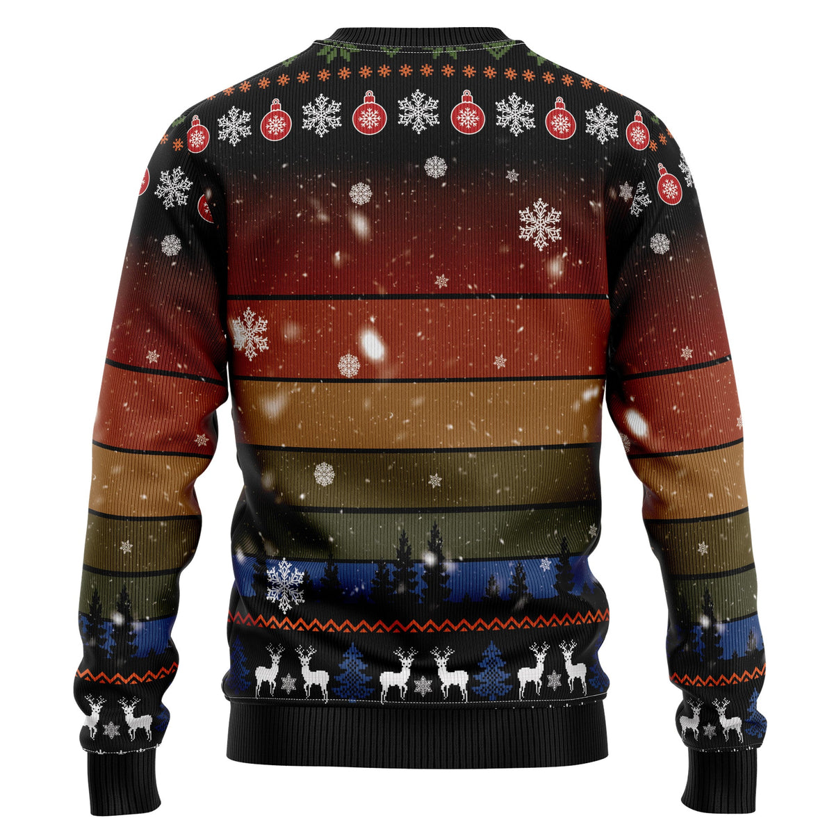 Vintage Background Awesome Deer Ugly Christmas Sweater for Men Women, Funny Holiday Party Outfit, Festive Xmas Gift