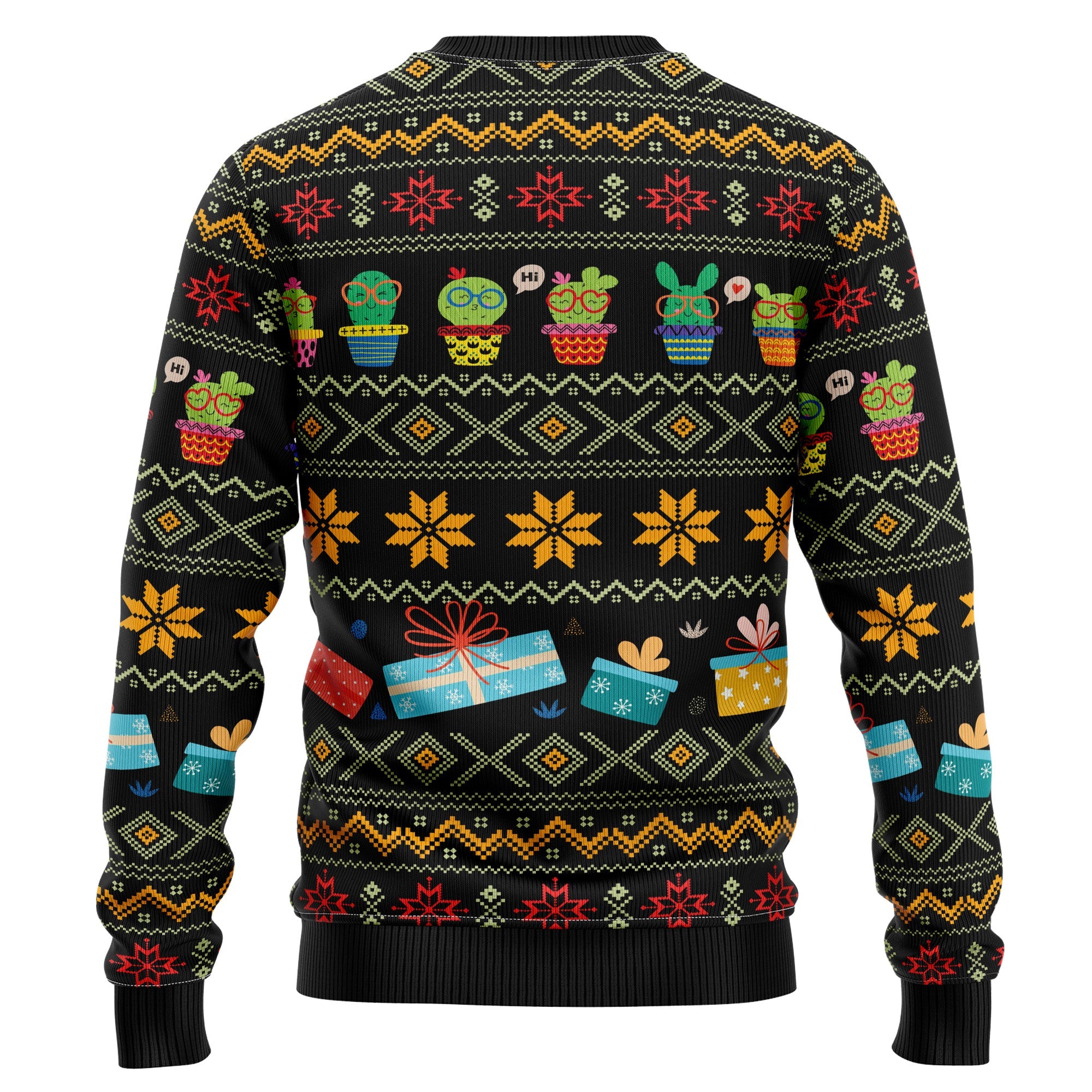 Cactus Xmas Ugly Christmas Sweater for Men and Women, Funny Holiday Party Outfit, Festive Christmas Gift