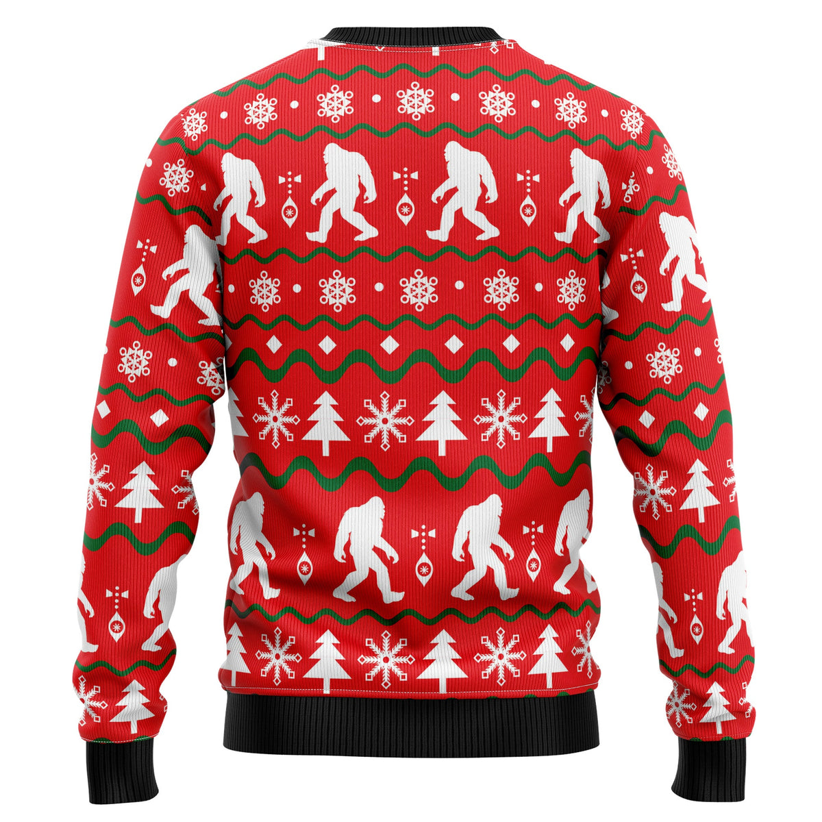 Bigfoot Christmas Sweater - Funny Ugly Christmas Sweater for Men and Women, Unisex Holiday Party Outfit