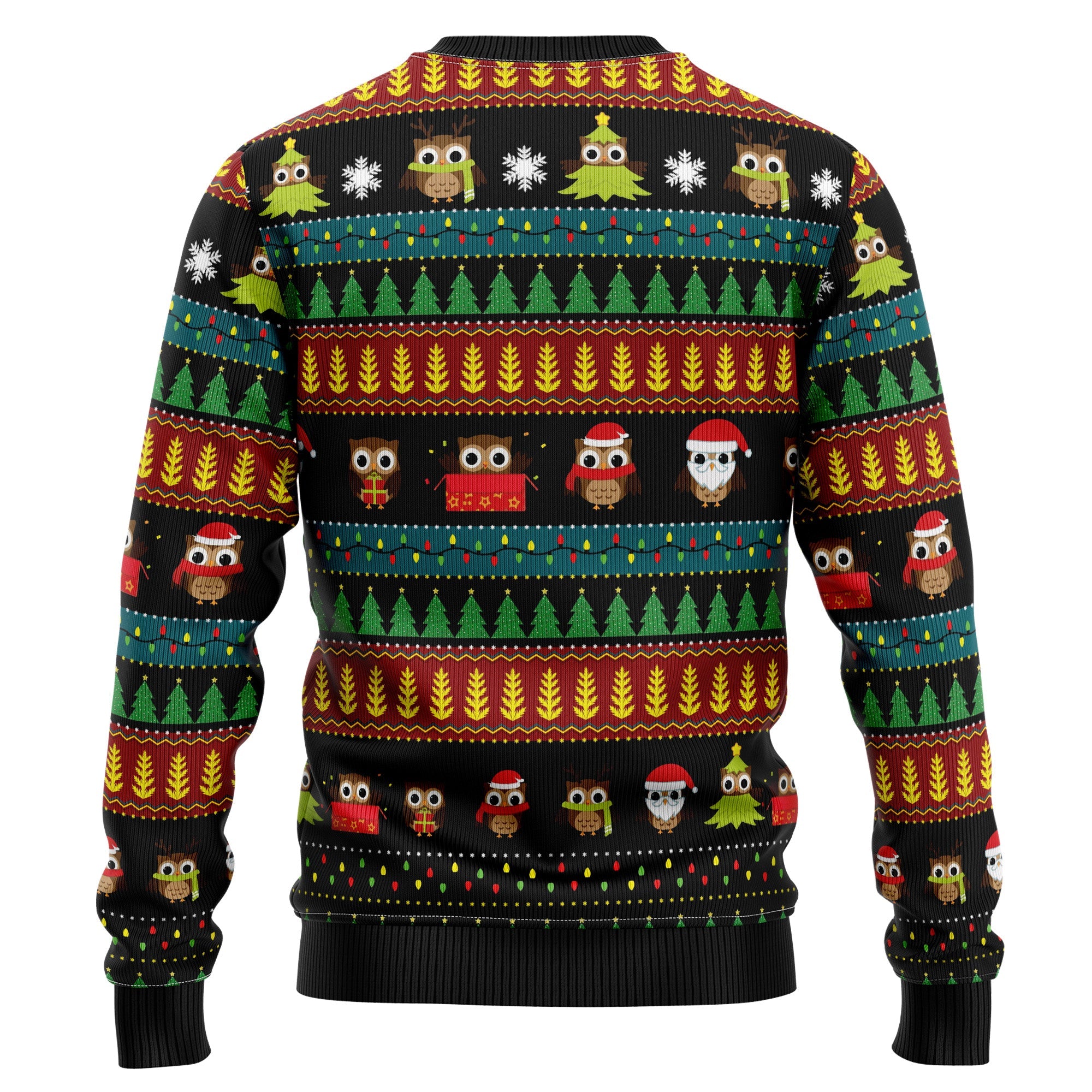 Owl Christmas Tree Ugly Christmas Sweater for Men and Women, Festive Holiday Party Outfit and Gift for Owl Lovers