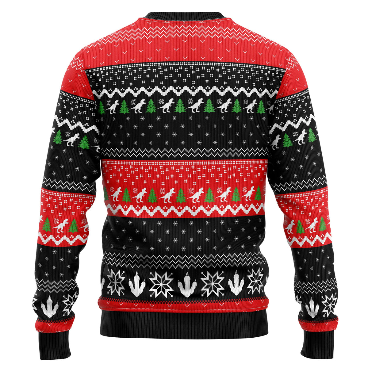 T-Rex Santa Claws Christmas Sweater - Funny Ugly Christmas Sweater for Men and Women, Unisex Holiday Party Outfit