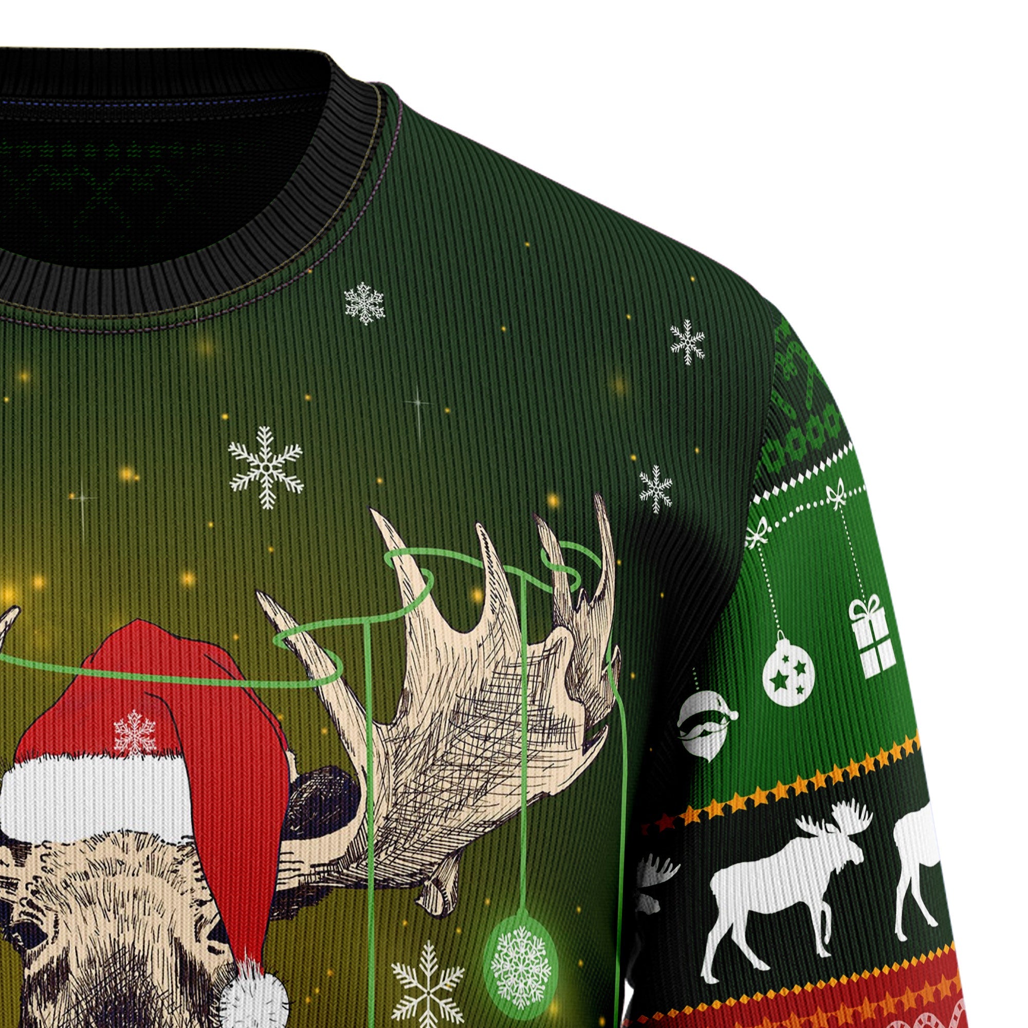 Merry ChristMoose Ugly Christmas Sweater for Men and Women, Funny Holiday Party Outfit, Festive Christmas Gift