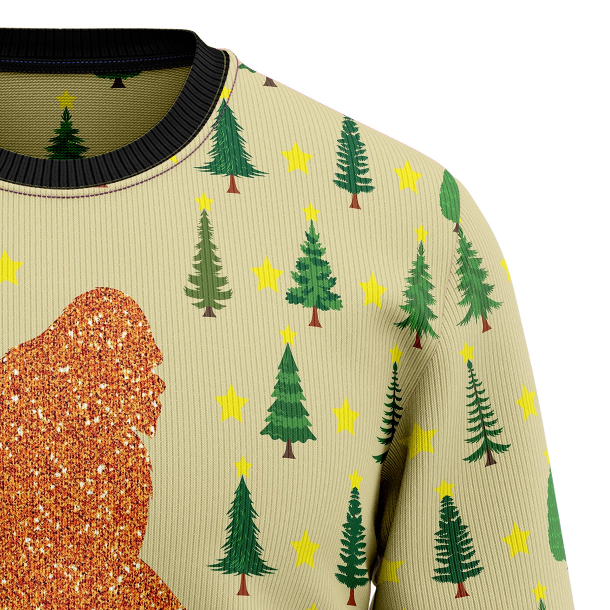 Bigfoot Sasquatch Christmas Sweater - Funny Ugly Christmas Sweater for Men and Women, Unisex Holiday Party Outfit