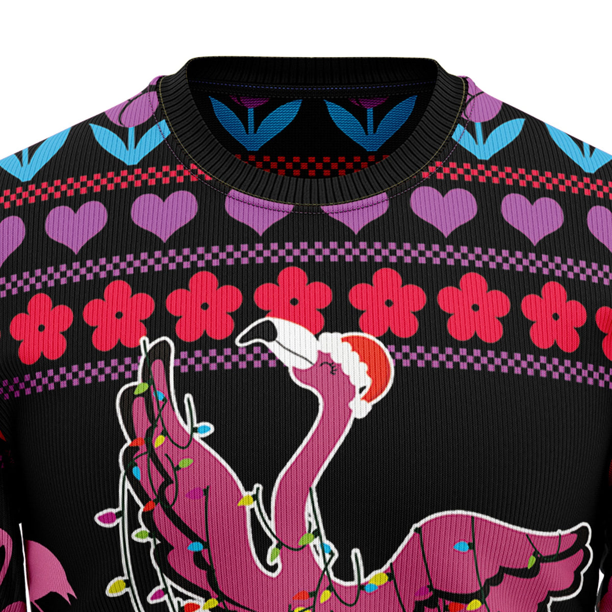 Flamingo Pink Christmas Ugly Christmas Sweater for Men Women, Funny Holiday Party Outfit, Festive Xmas Gift