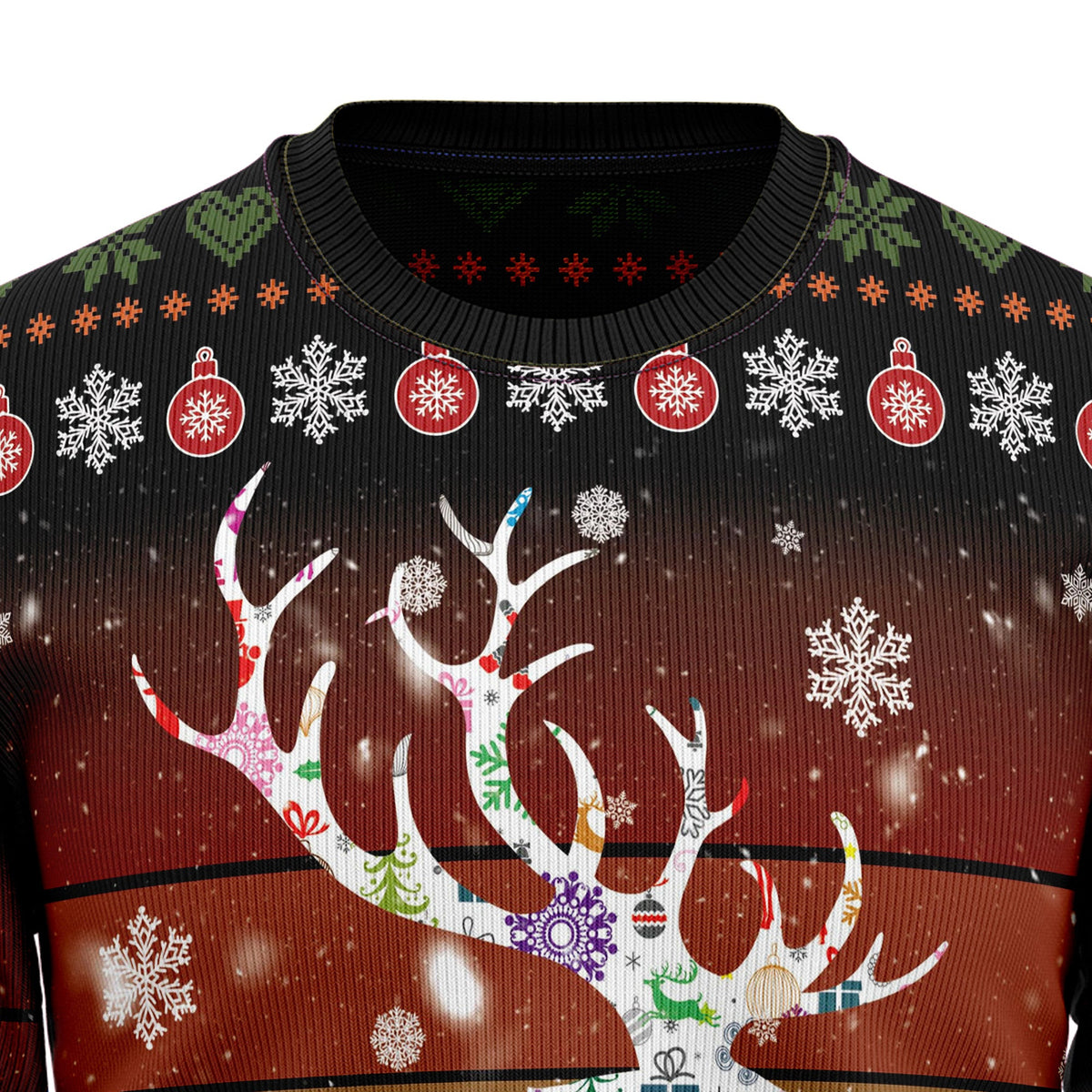 Vintage Background Awesome Deer Ugly Christmas Sweater for Men Women, Funny Holiday Party Outfit, Festive Xmas Gift
