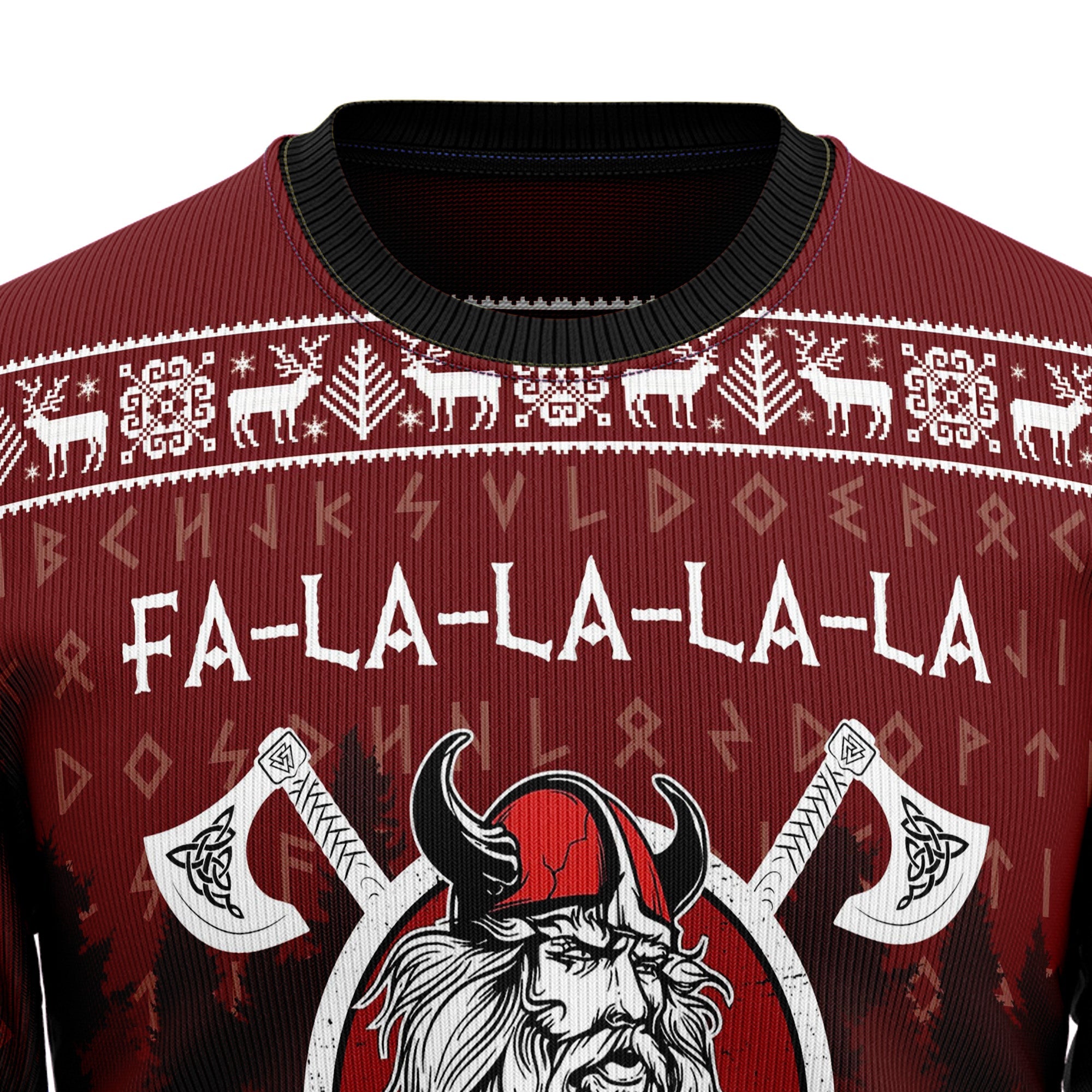 Fa-la-la-la Valhalla-la Viking Ugly Christmas Sweater for Men Women, Funny Holiday Party Outfit, Festive Xmas Gift