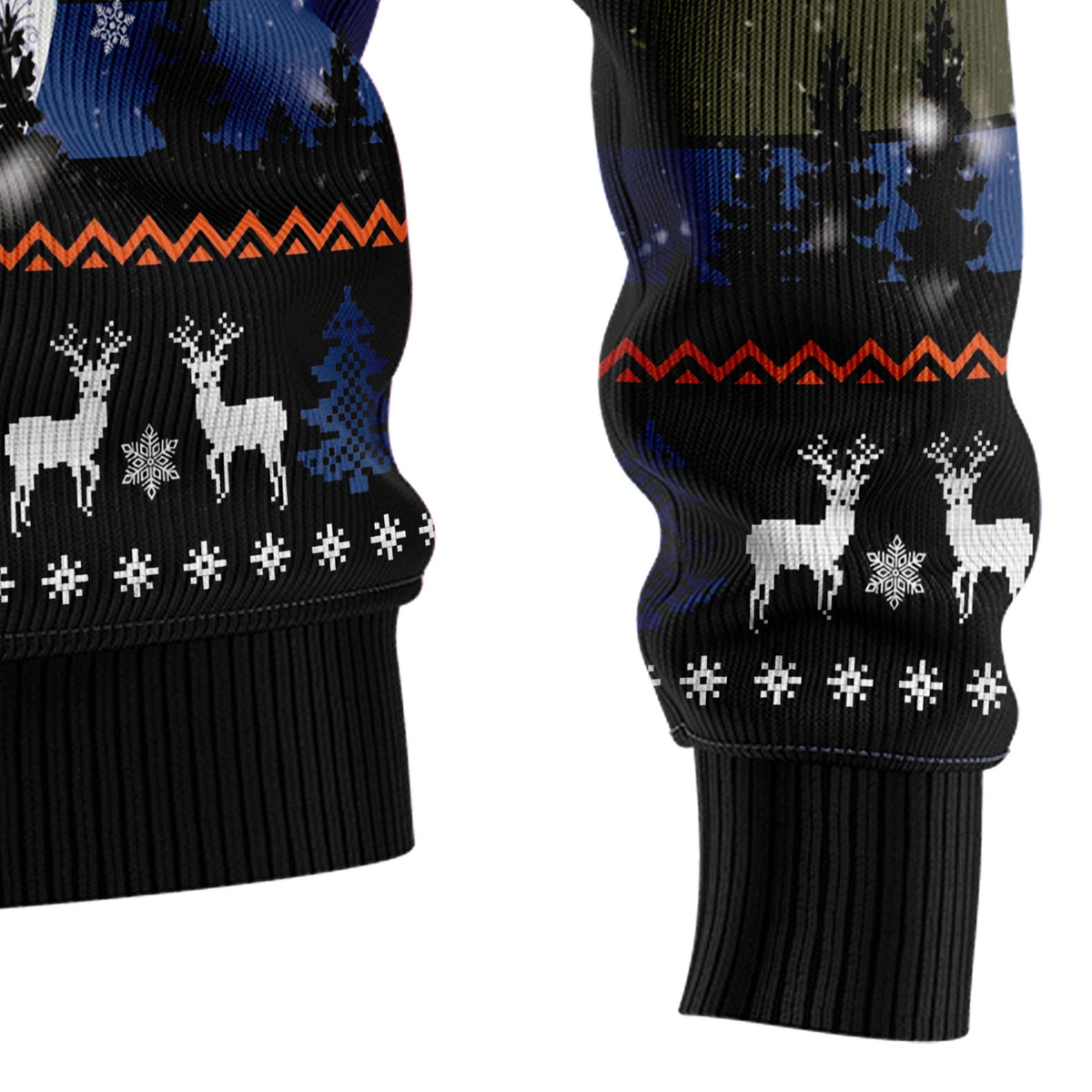 Vintage Background Awesome Deer Ugly Christmas Sweater for Men Women, Funny Holiday Party Outfit, Festive Xmas Gift
