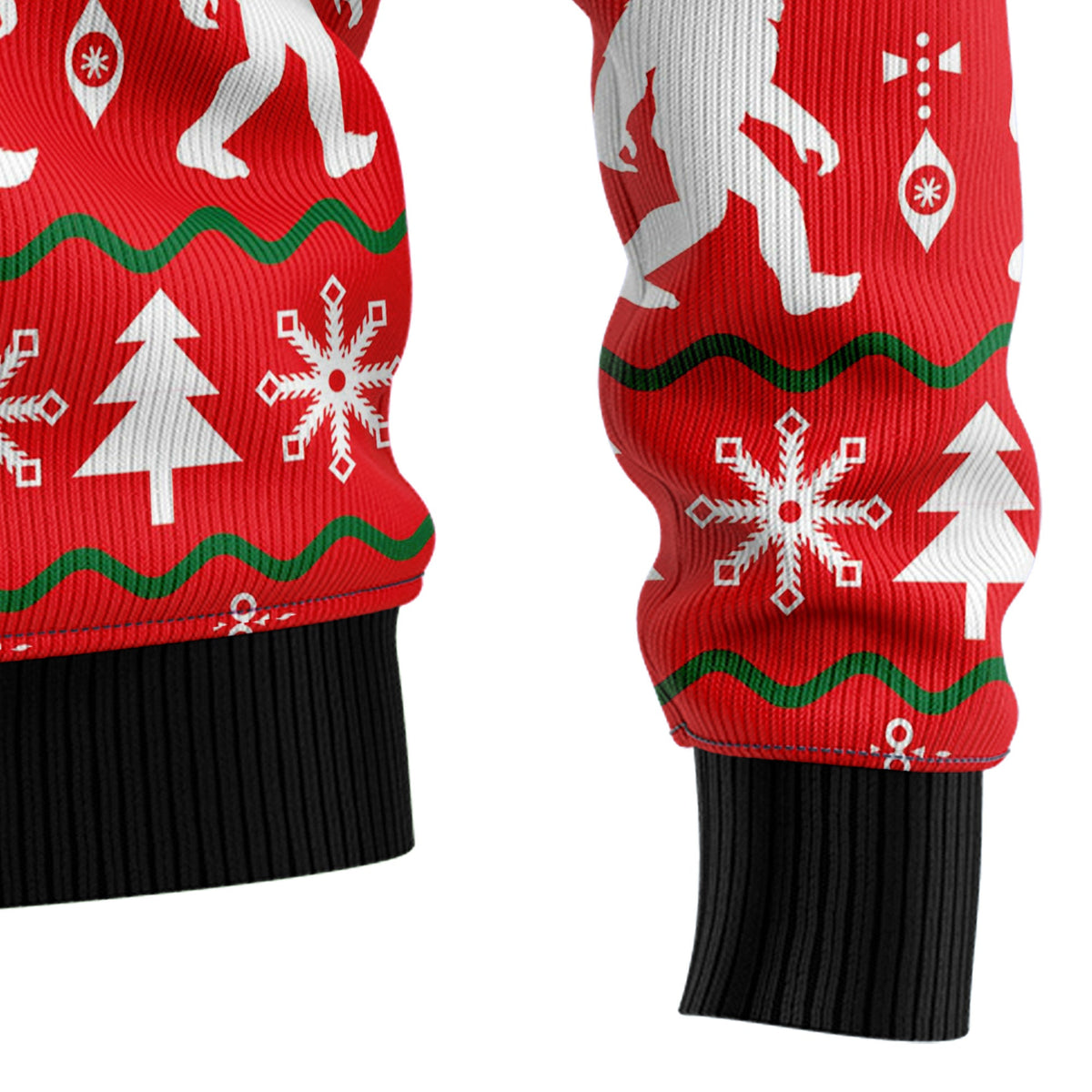 Bigfoot Christmas Sweater - Funny Ugly Christmas Sweater for Men and Women, Unisex Holiday Party Outfit