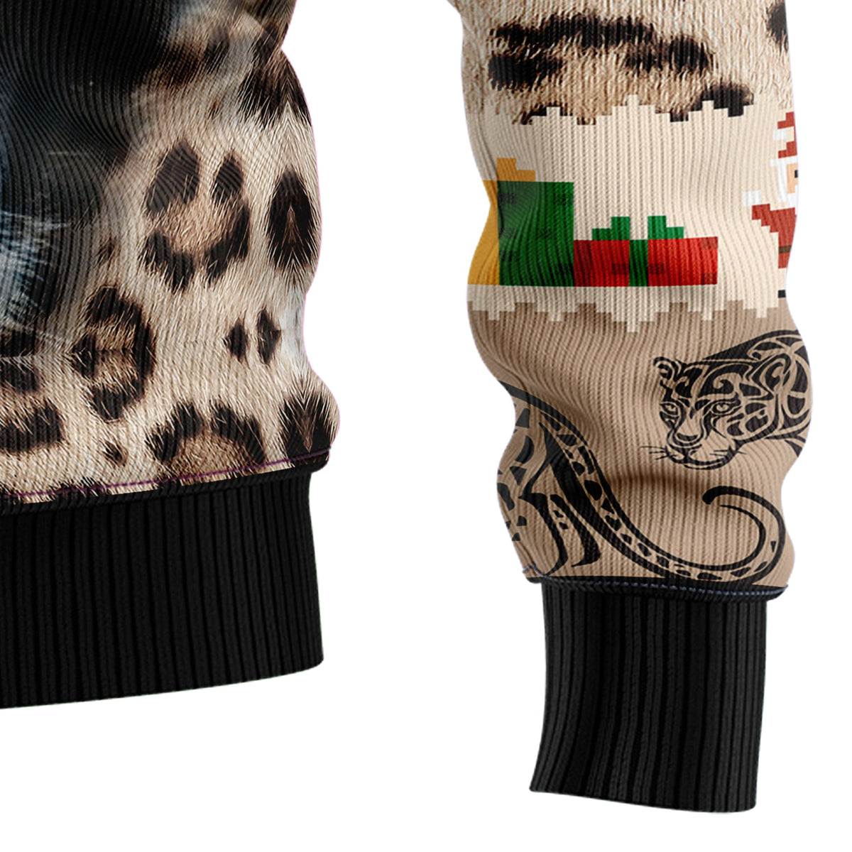Leopard Cute Face Ugly Christmas Sweater for Men and Women, Funny Holiday Party Outfit, Festive Christmas Gift