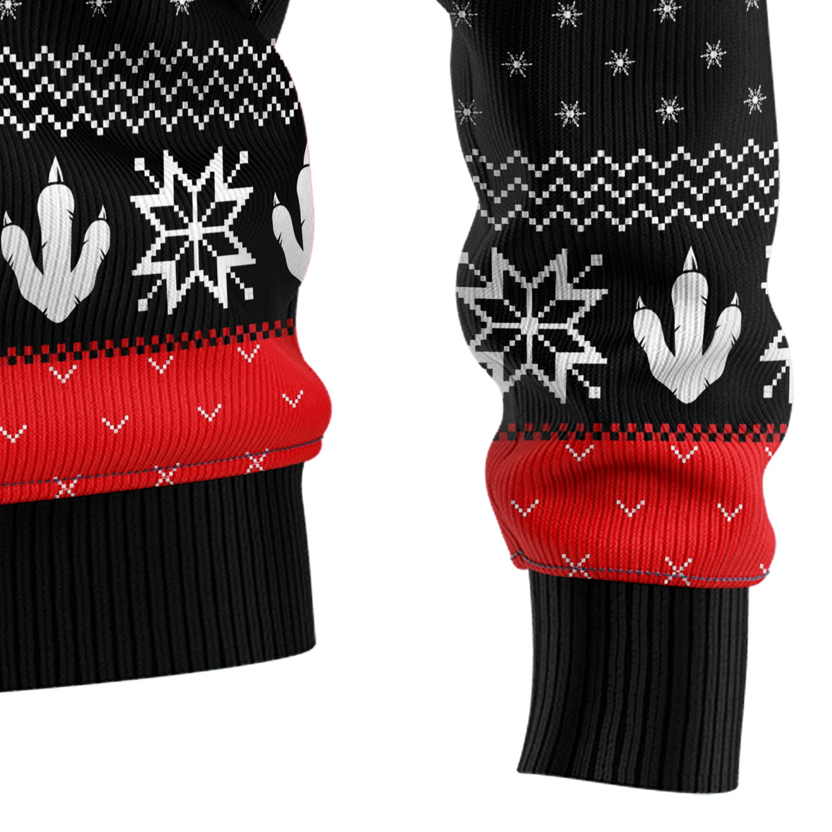 T-Rex Santa Claws Christmas Sweater - Funny Ugly Christmas Sweater for Men and Women, Unisex Holiday Party Outfit